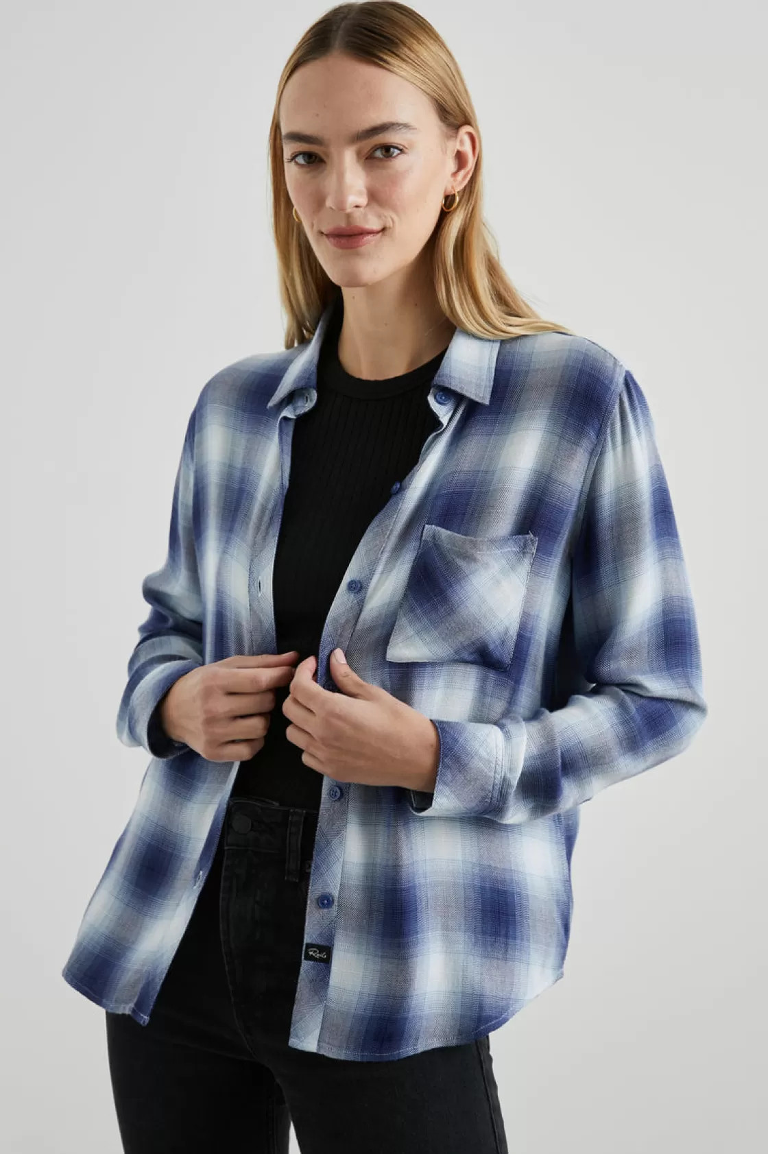 Rails HUNTER SHIRT - PACIFIC IVORY BLUE | Women Plaids | The Classics