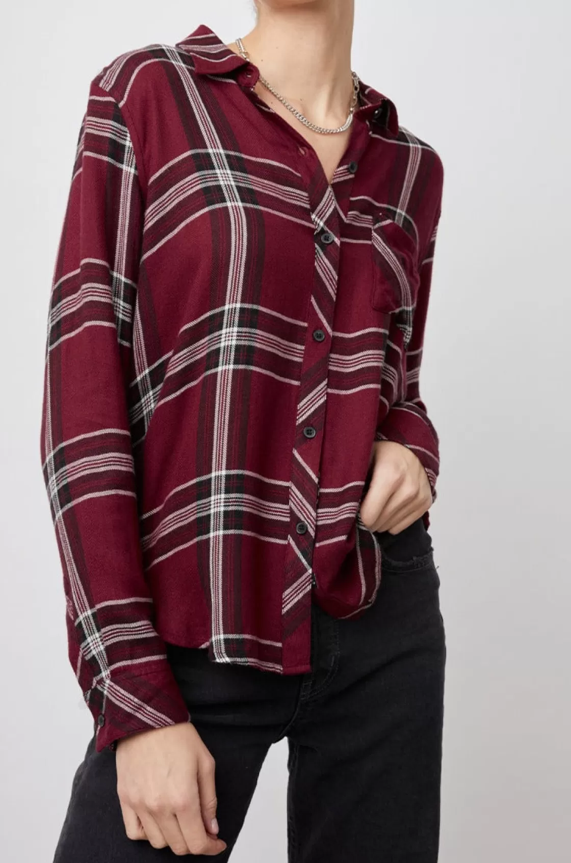 Rails HUNTER SHIRT - SANGRIA BLACK WHITE | Women Plaids