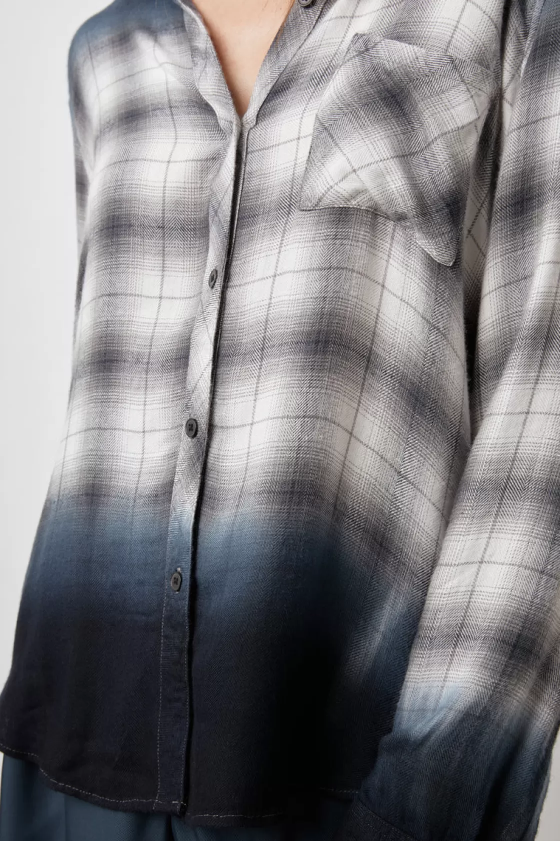 Rails HUNTER SHIRT - SMOKED DIP DYE | Women Plaids | Tops