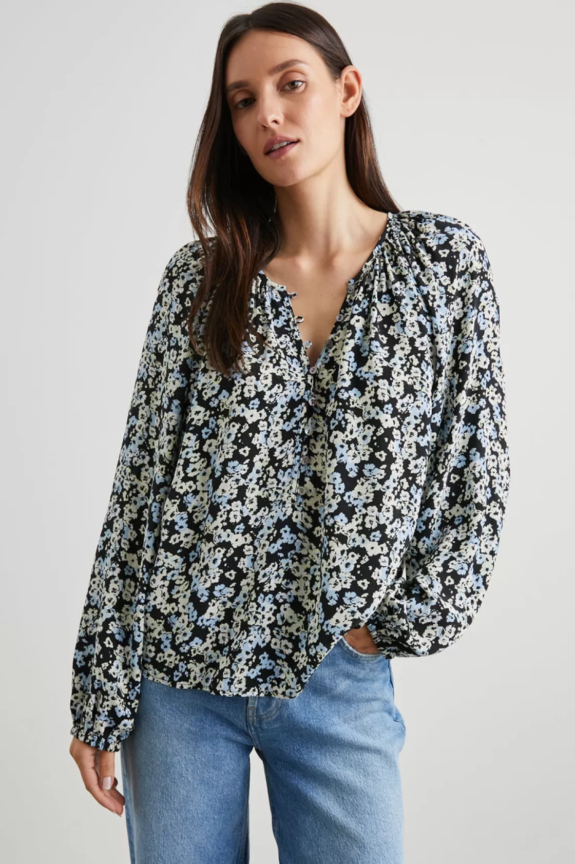 Rails INDI TOP - MIDNIGHT MEADOW FLORAL | Women Best Sellers | The Travel Edit