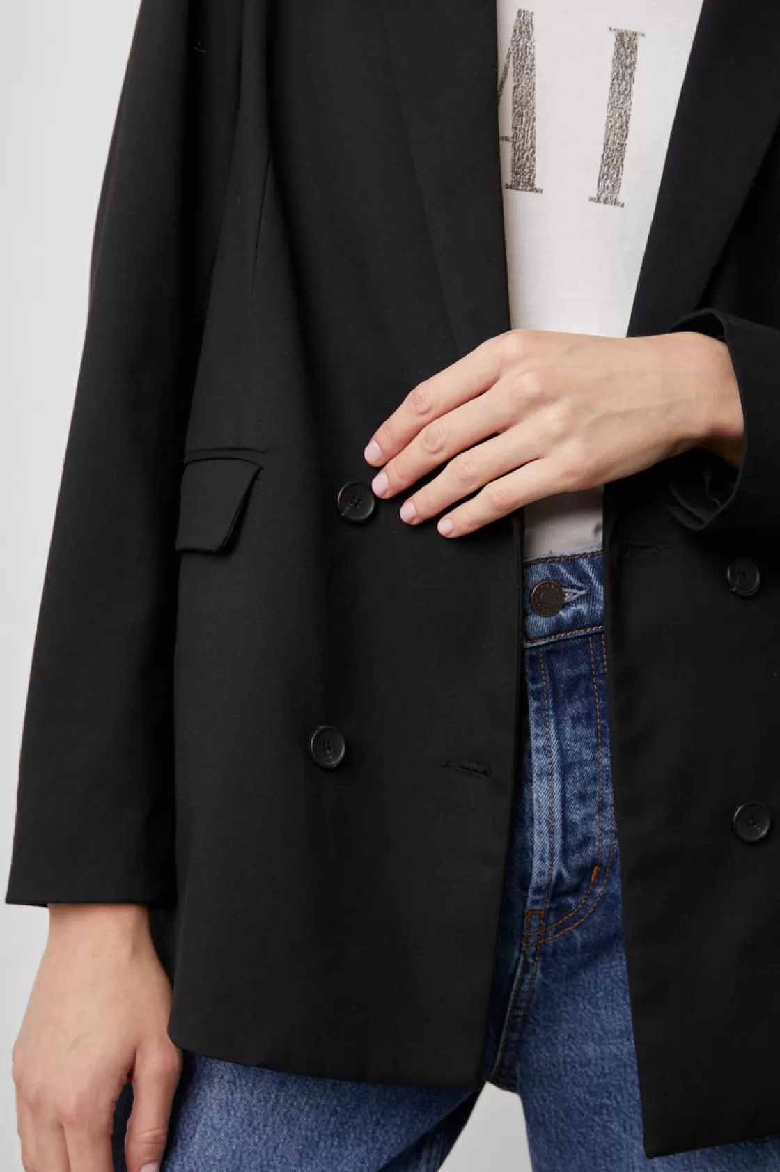 Rails JAC BLAZER - BLACK TWILL | Women Jackets & Coats