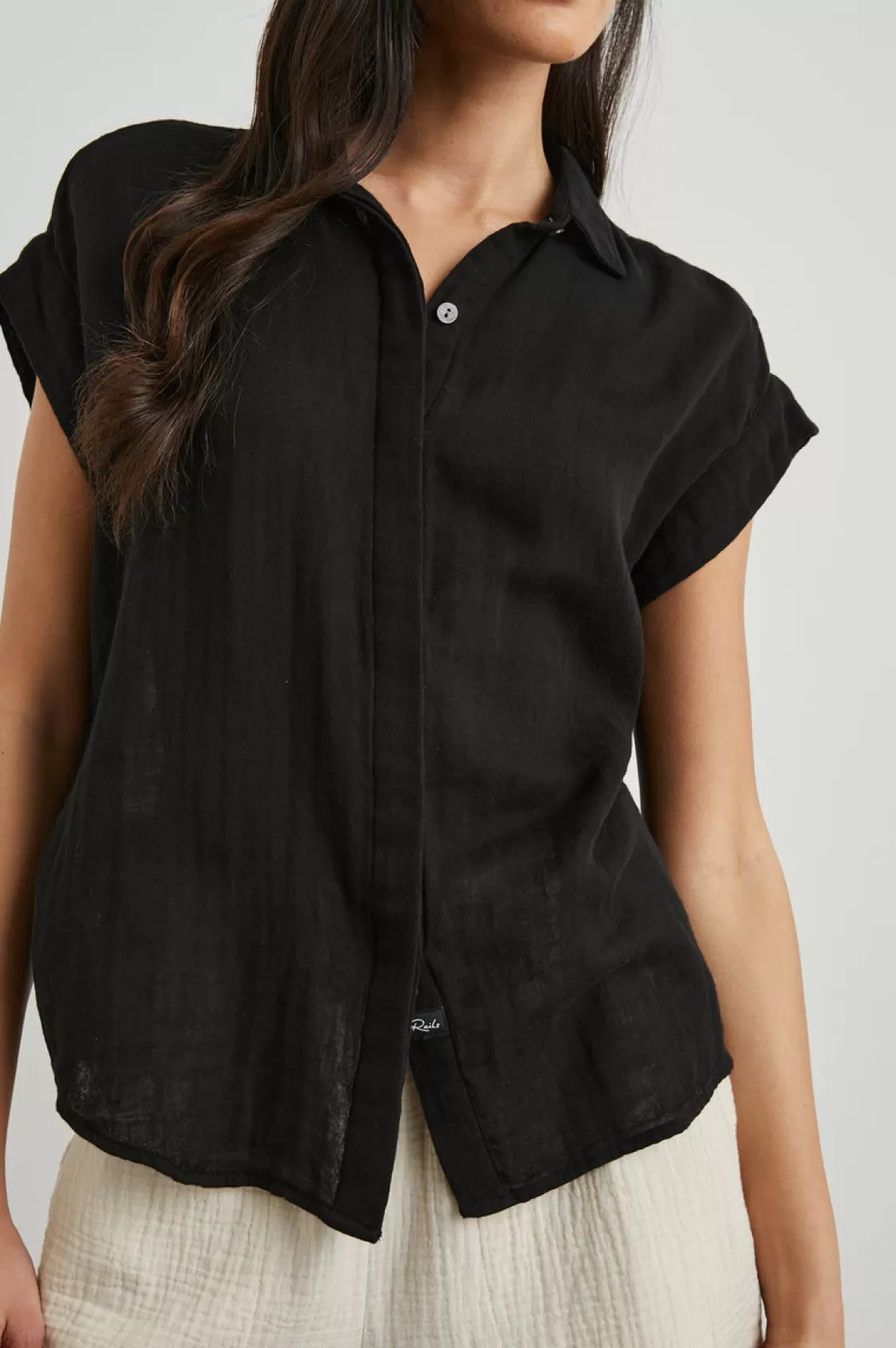 Rails JAMIE SHIRT - BLACK | Women Summer Collection | The Eco Collection