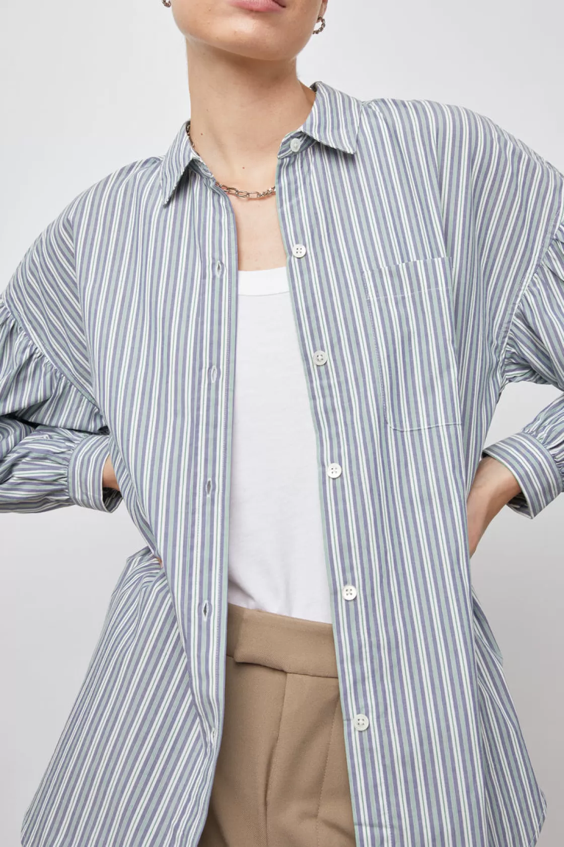 Rails JANAE SHIRT - BANK STRIPE | Women The Eco Collection | Tops