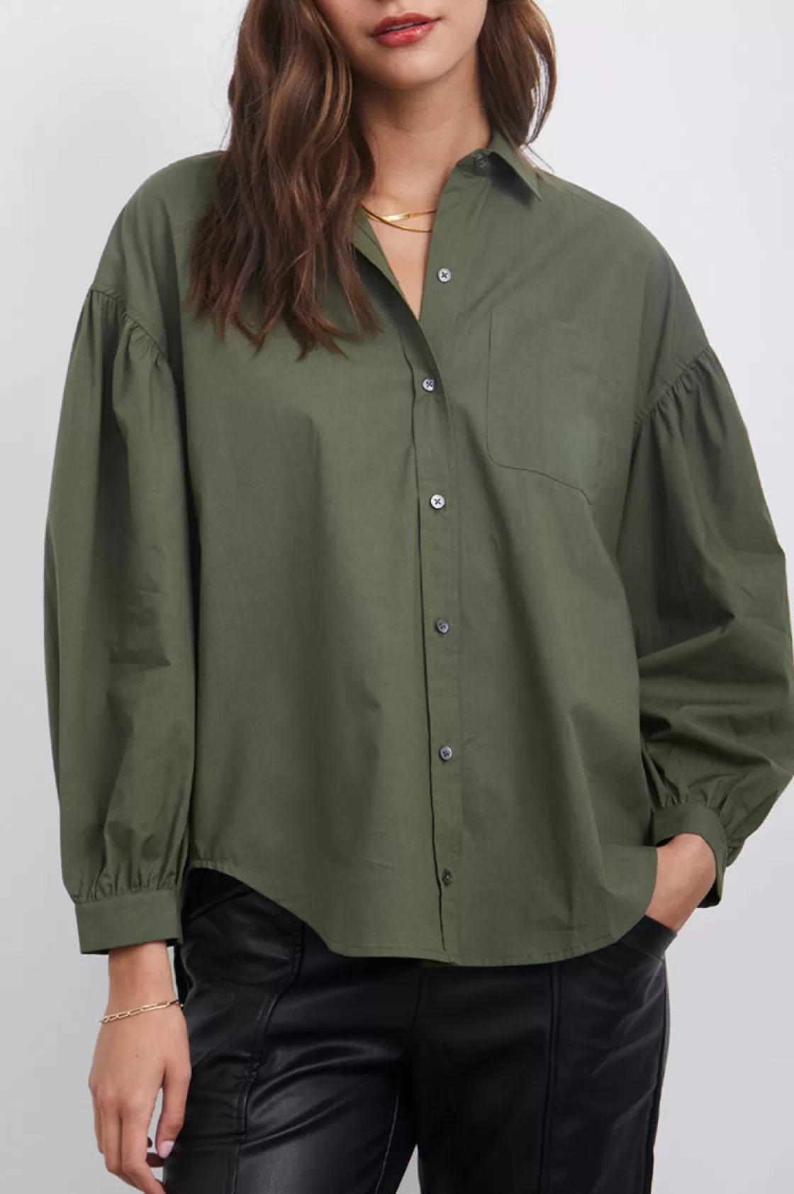 Rails JANAE SHIRT - OLIVE SMOKE | Women The Eco Collection | Tops