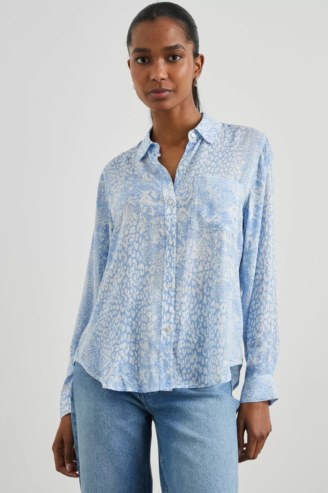 Rails JOSEPHINE SHIRT - AQUA MIXED ANIMALS | Women The Eco Collection | Tops