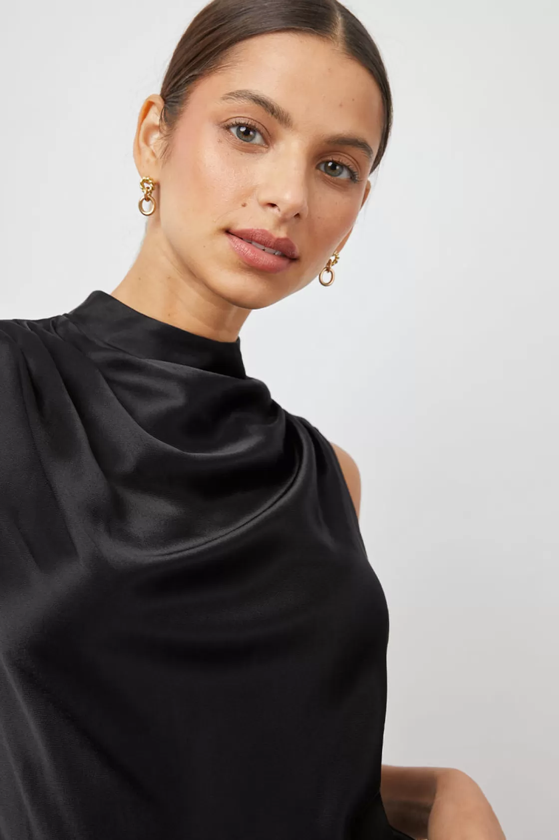 Rails KALEEN TOP - BLACK | Women Satin Collection | Tops