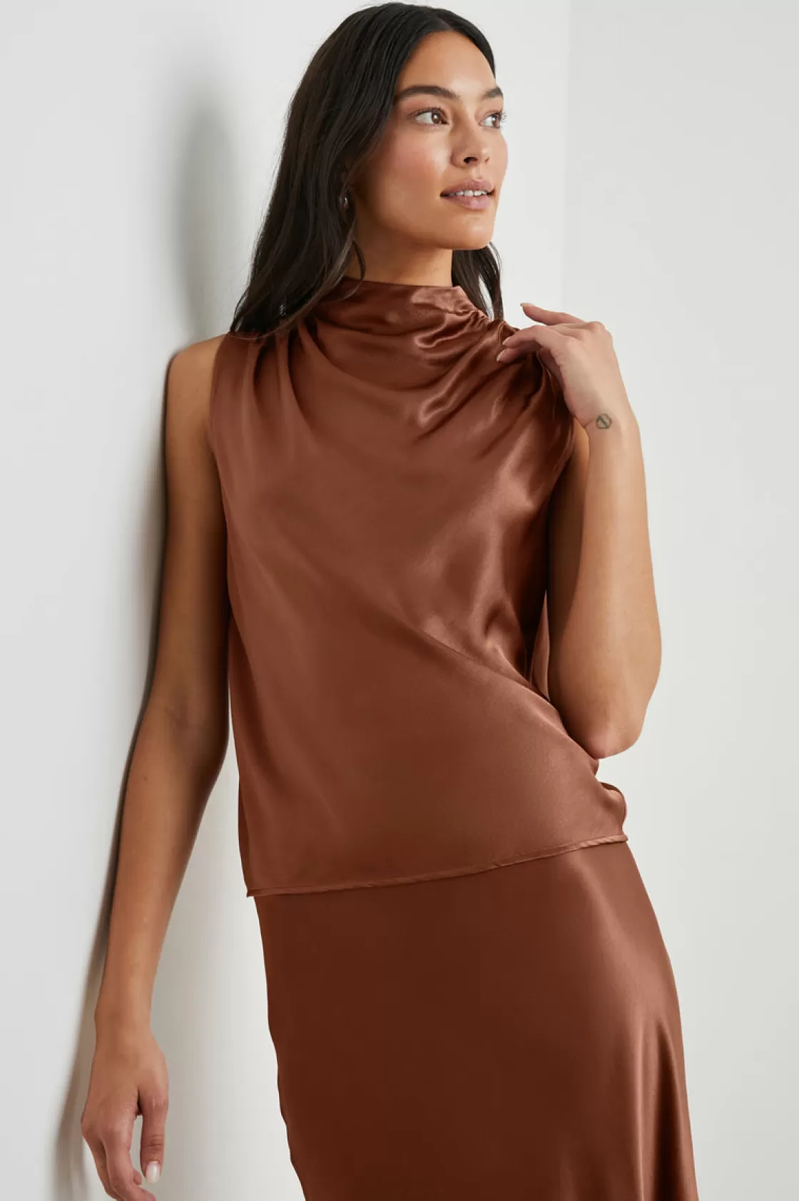 Rails KALEEN TOP - CEDAR | Women The Eco Collection | Satin Collection