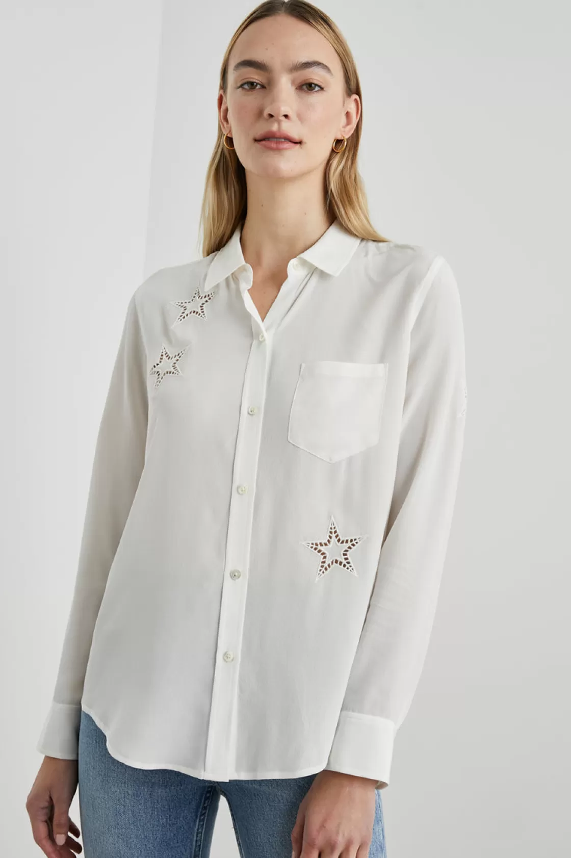 Rails KATE SHIRT - IVORY EYELET STARS | Women The Classics | Tops