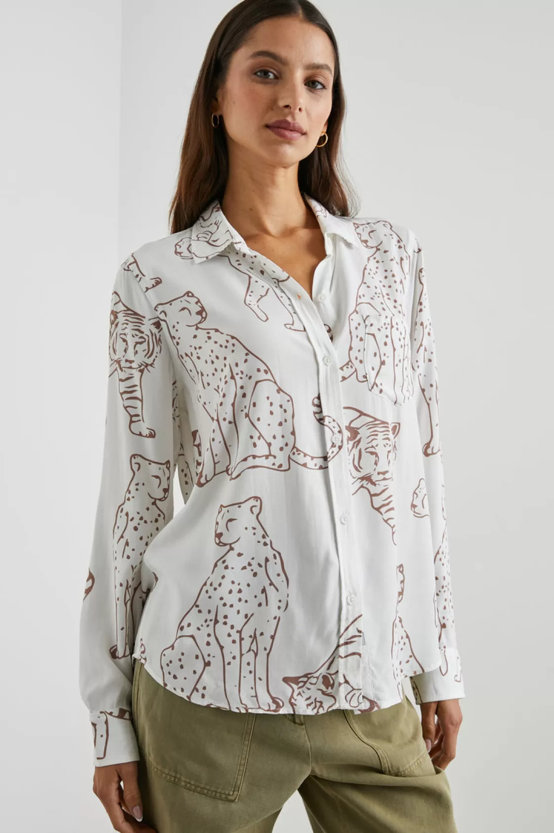 Rails KATHRYN SHIRT - CAMEL JUNGLE CATS | Women The Classics | Tops