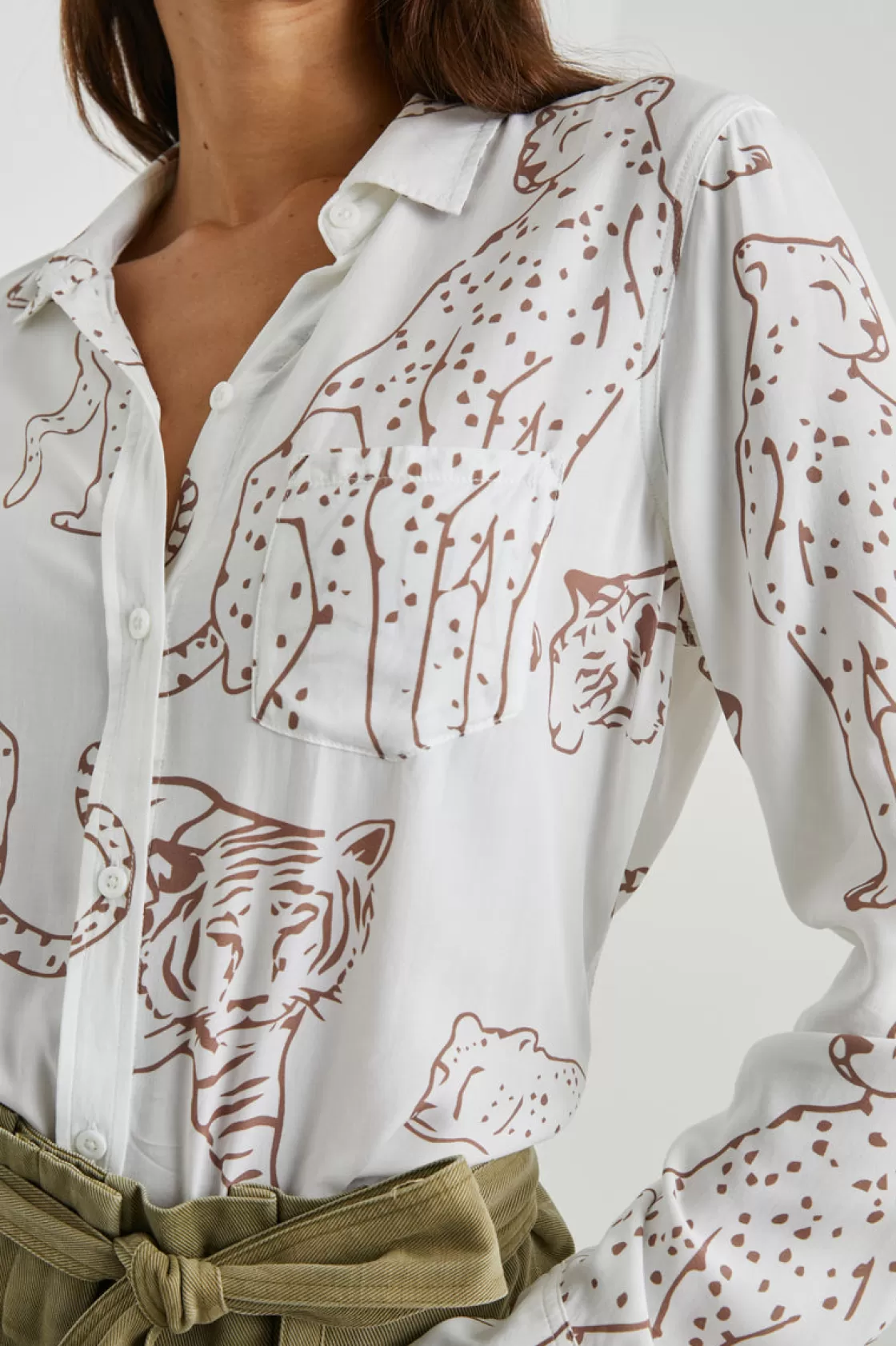 Rails KATHRYN SHIRT - CAMEL JUNGLE CATS | Women The Classics | Tops