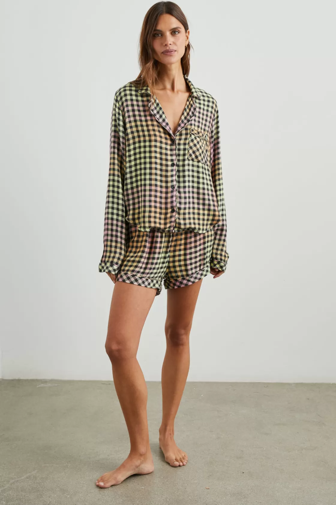 Rails KELLEN PAJAMA SET - BLACK SUNSET GINGHAM | Women Sleepwear