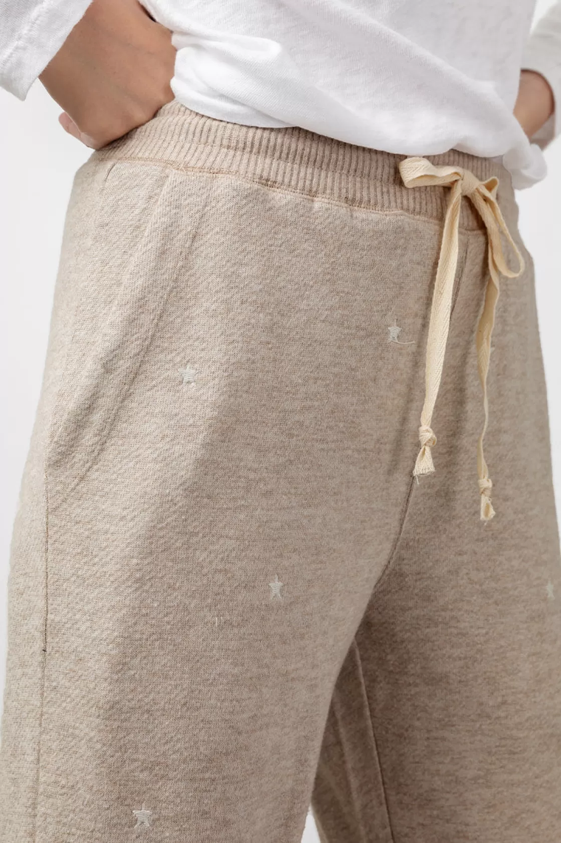 Rails KINGSTON SWEATPANT - HEATHER BROWN EMBROIDERED STARS | Women Pants & Shorts | Lounge