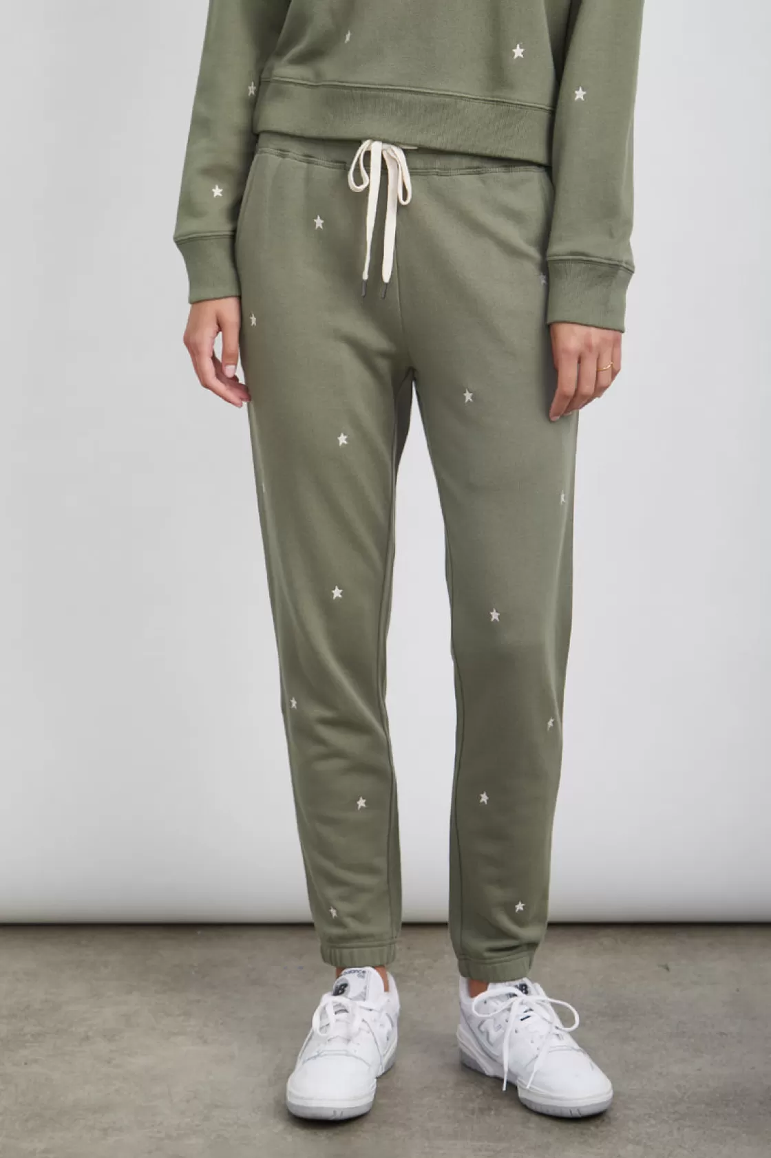 Rails KINGSTON SWEATPANT - OLIVE EMBROIDERED IVORY STARS | Women Pants & Shorts | Lounge