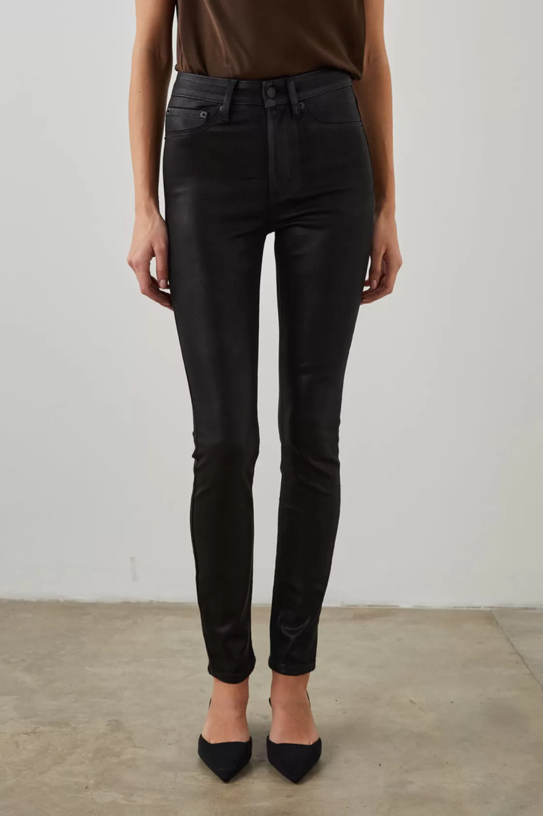 Rails LARCHMONT SKINNY - COATED NOIR | Women Denim