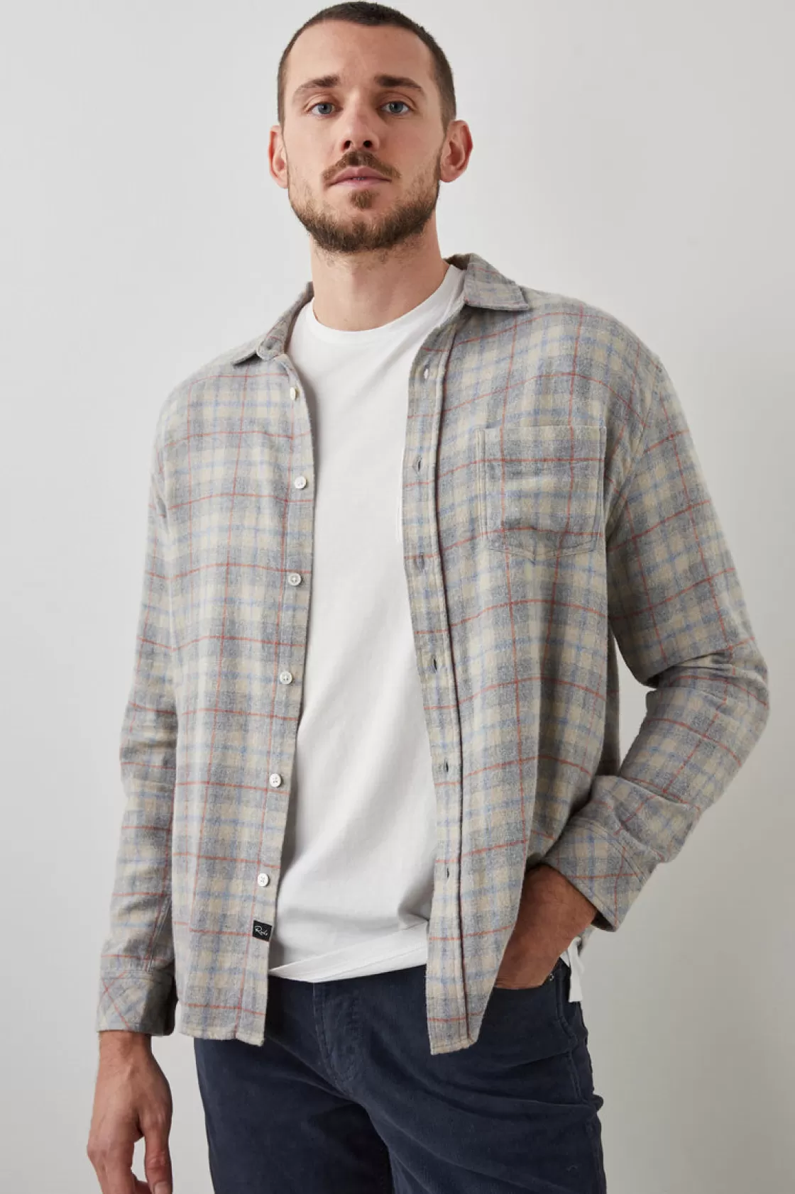 Rails LENNOX SHIRT - PAPER GREY MELANGE | Plaids | Shirts