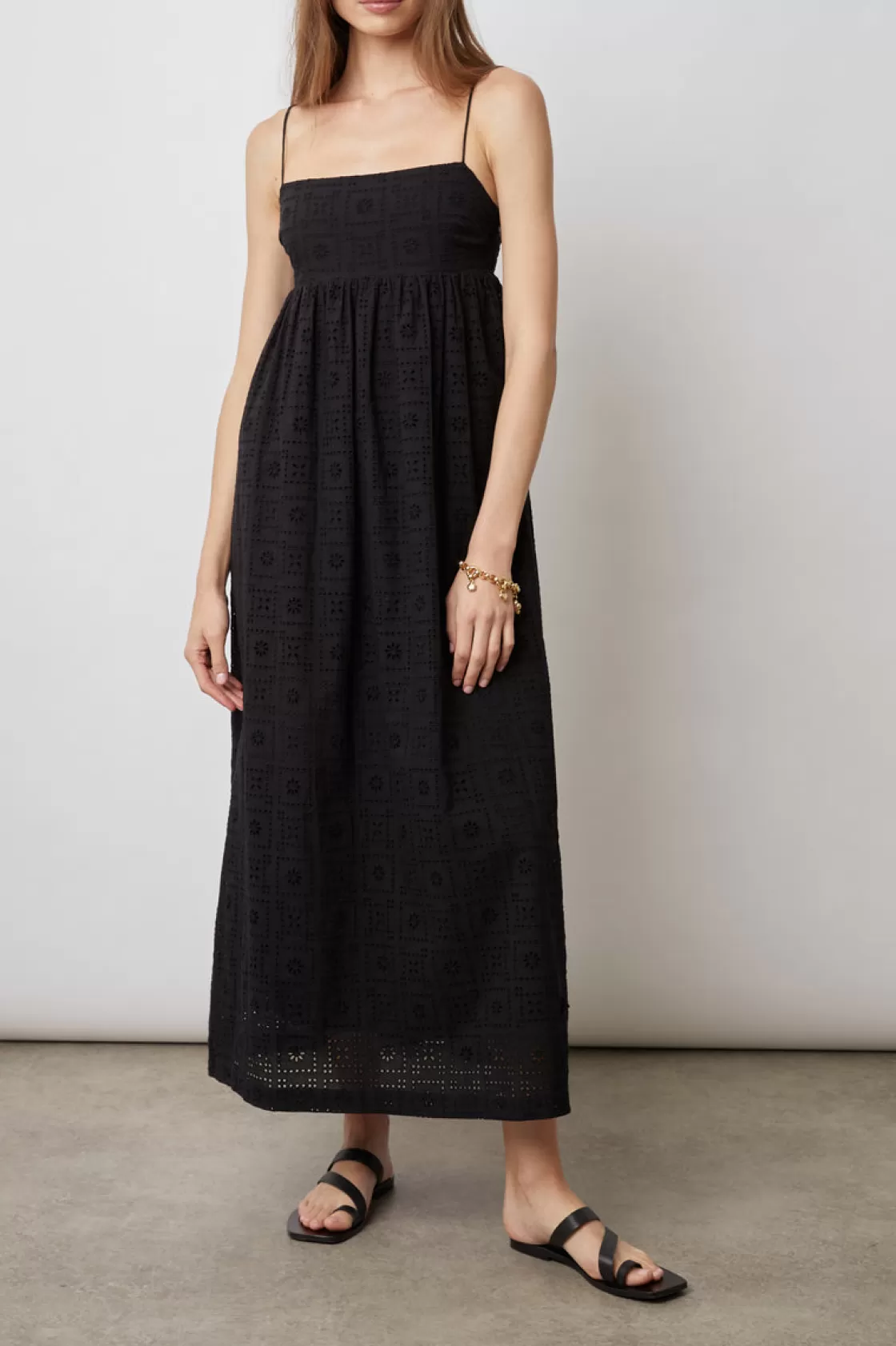 Rails LUCILLE DRESS - BLACK SEA EYELET | Women Little Black Dress | The Travel Edit