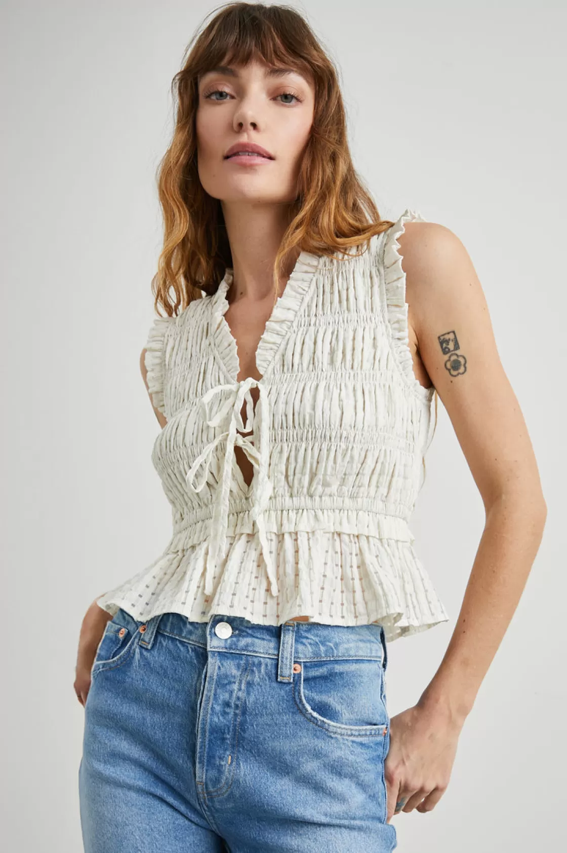 Rails MARTINE TOP - IVORY SEERSUCKER | Women Tops