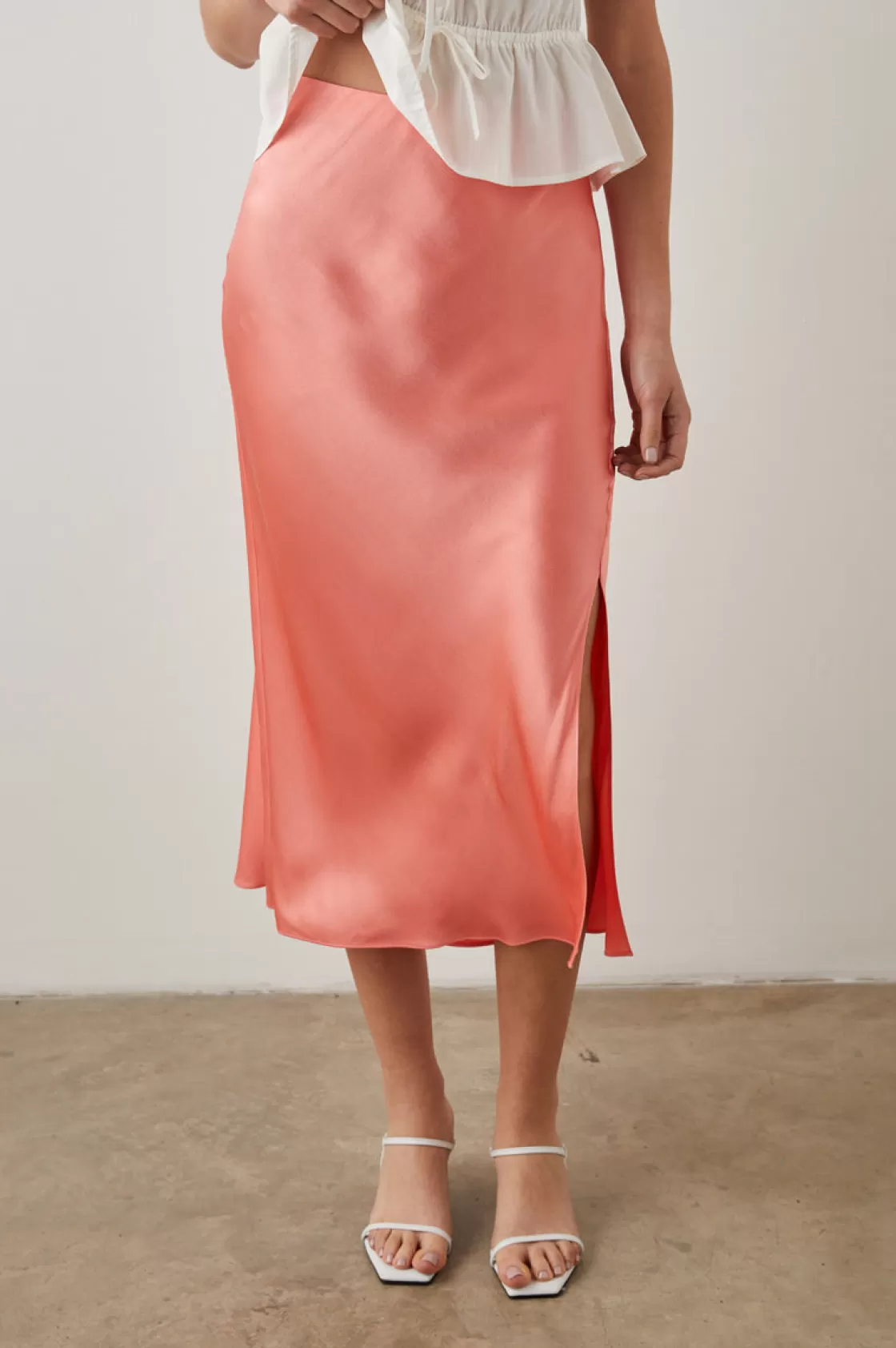 Rails MAYA SKIRT - CORAL | Women The Eco Collection | Satin Collection