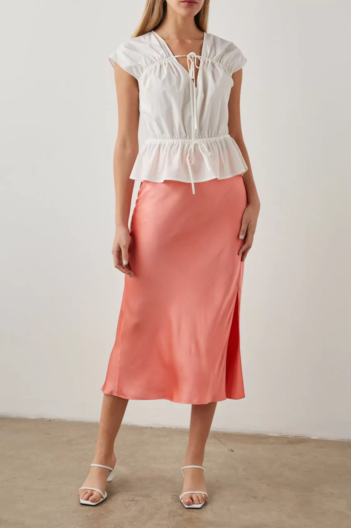 Rails MAYA SKIRT - CORAL | Women The Eco Collection | Satin Collection