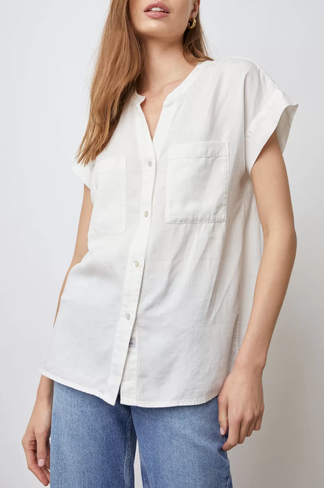 Rails MEL SHIRT - WHITE | Women The Eco Collection | Tops