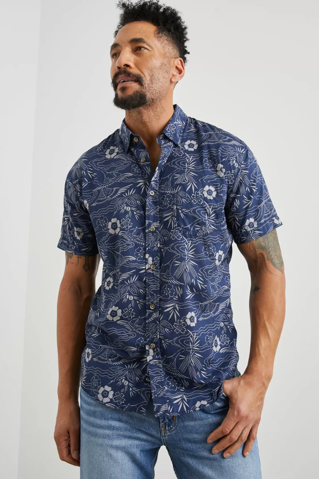 Rails MONACO SHIRT - JAPANESE STENCIL NAVY | Shirts