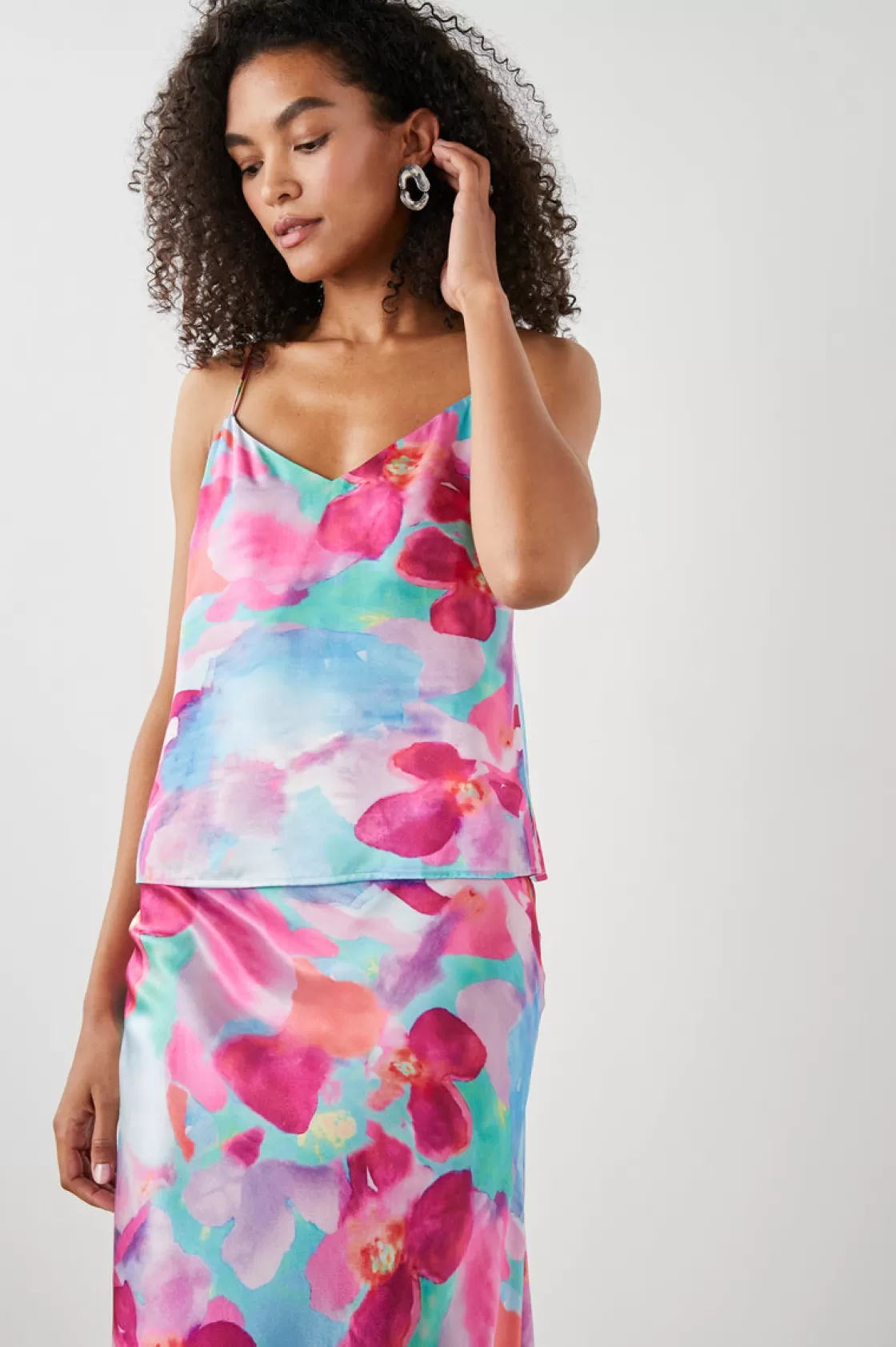 Rails PAOLA TOP - LEI FLORAL | Women The Eco Collection | Satin Collection