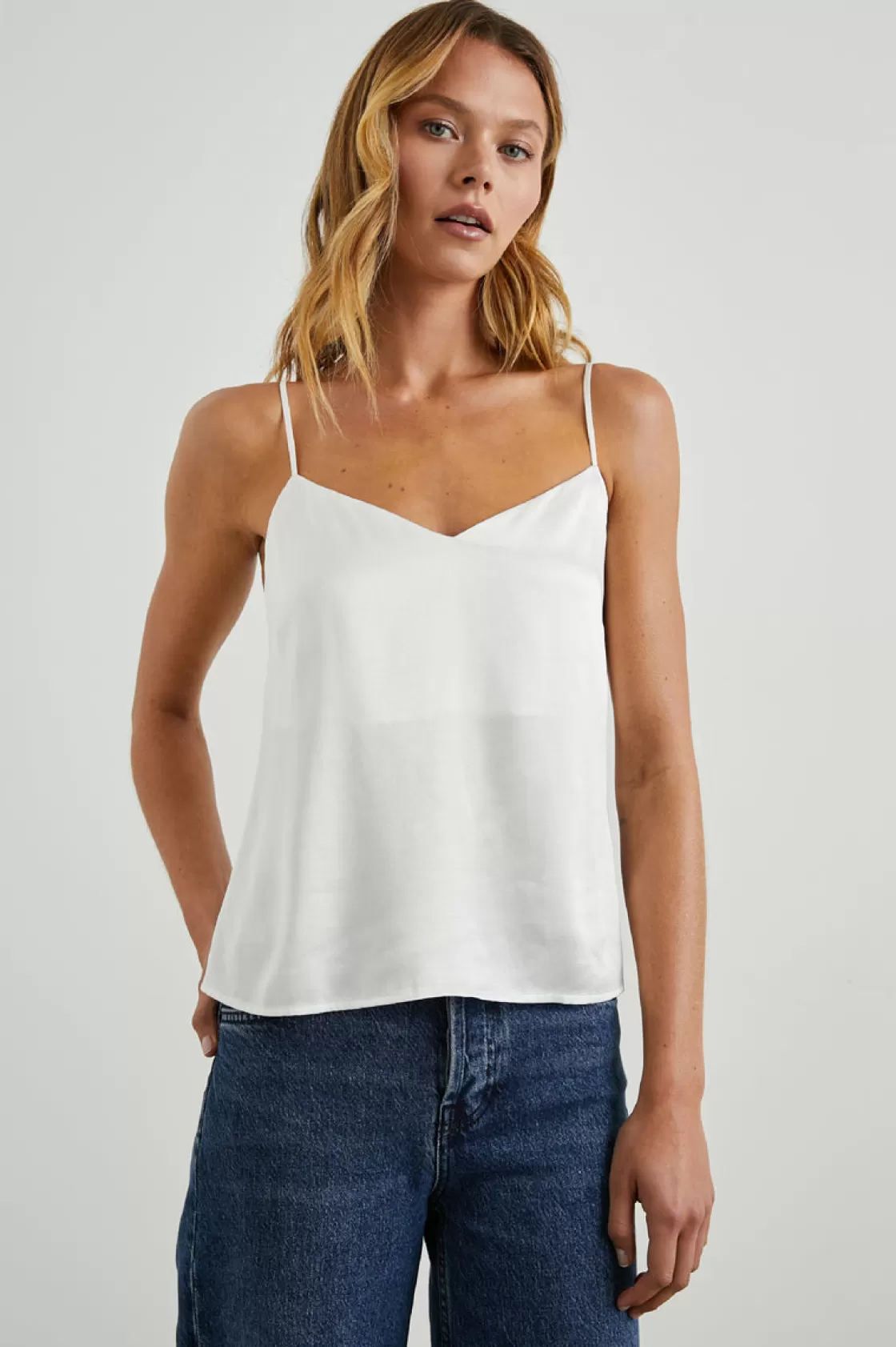 Rails PAOLA TOP - WHITE | Women Satin Collection | Tops