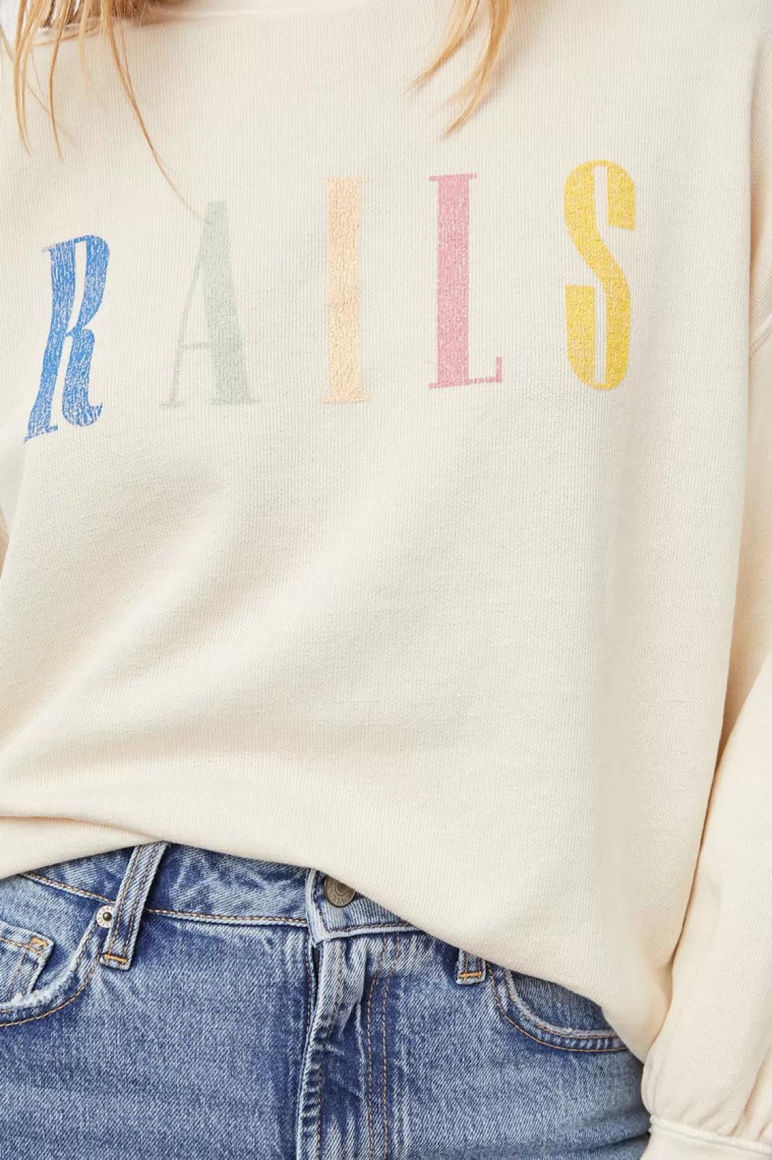 Rails SIGNATURE SWEATSHIRT - IVORY | Women Rails City Tees | Sleepwear