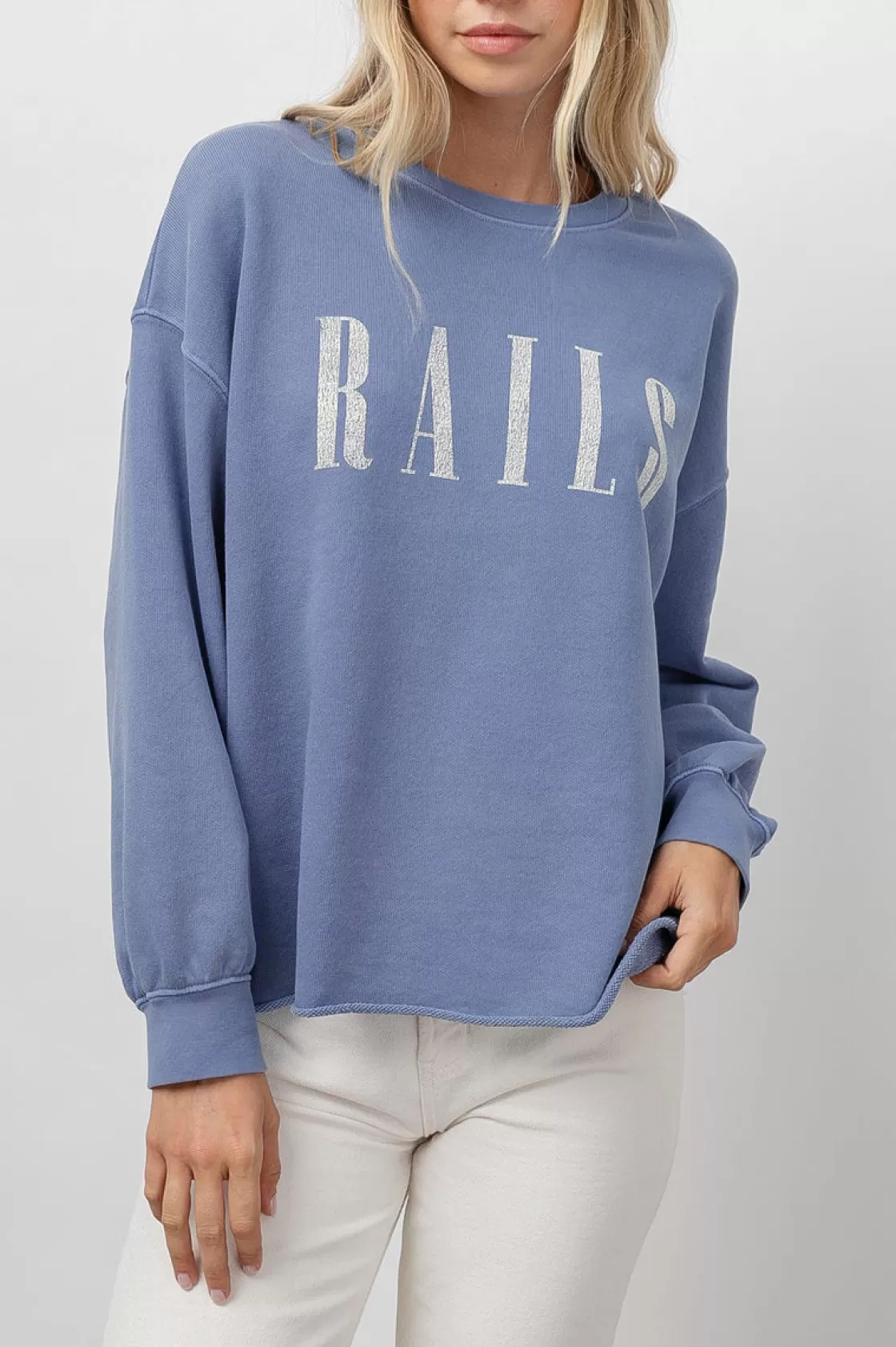 Rails SIGNATURE SWEATSHIRT - WASHED INDIGO | Women Lounge