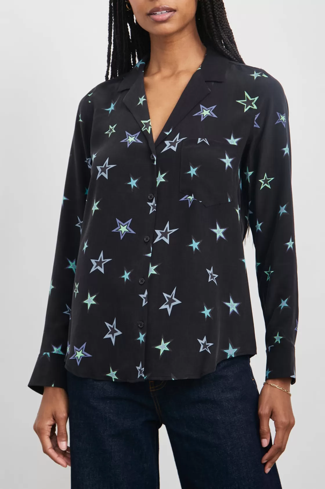 Rails REBEL SHIRT - BLACK COSMIC STARS | Women Tops