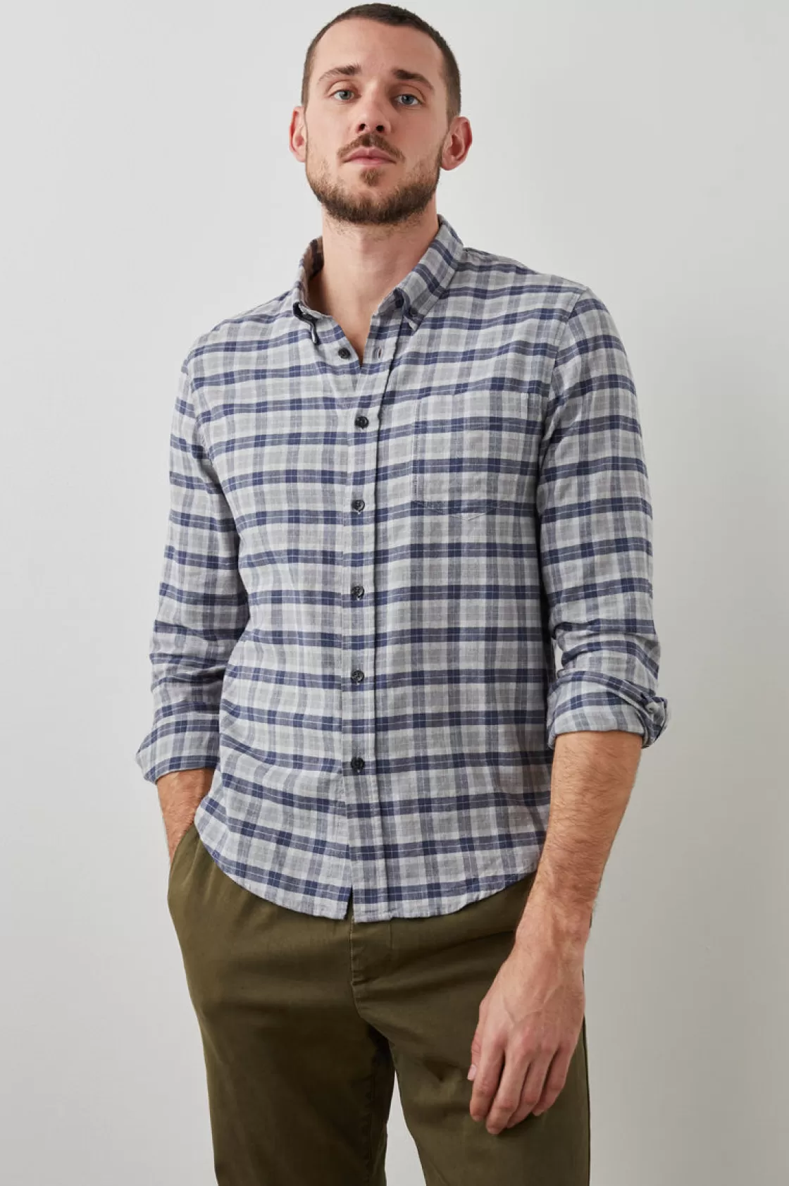 Rails REID SHIRT - FADED NAVY MELANGE | Plaids | Shirts