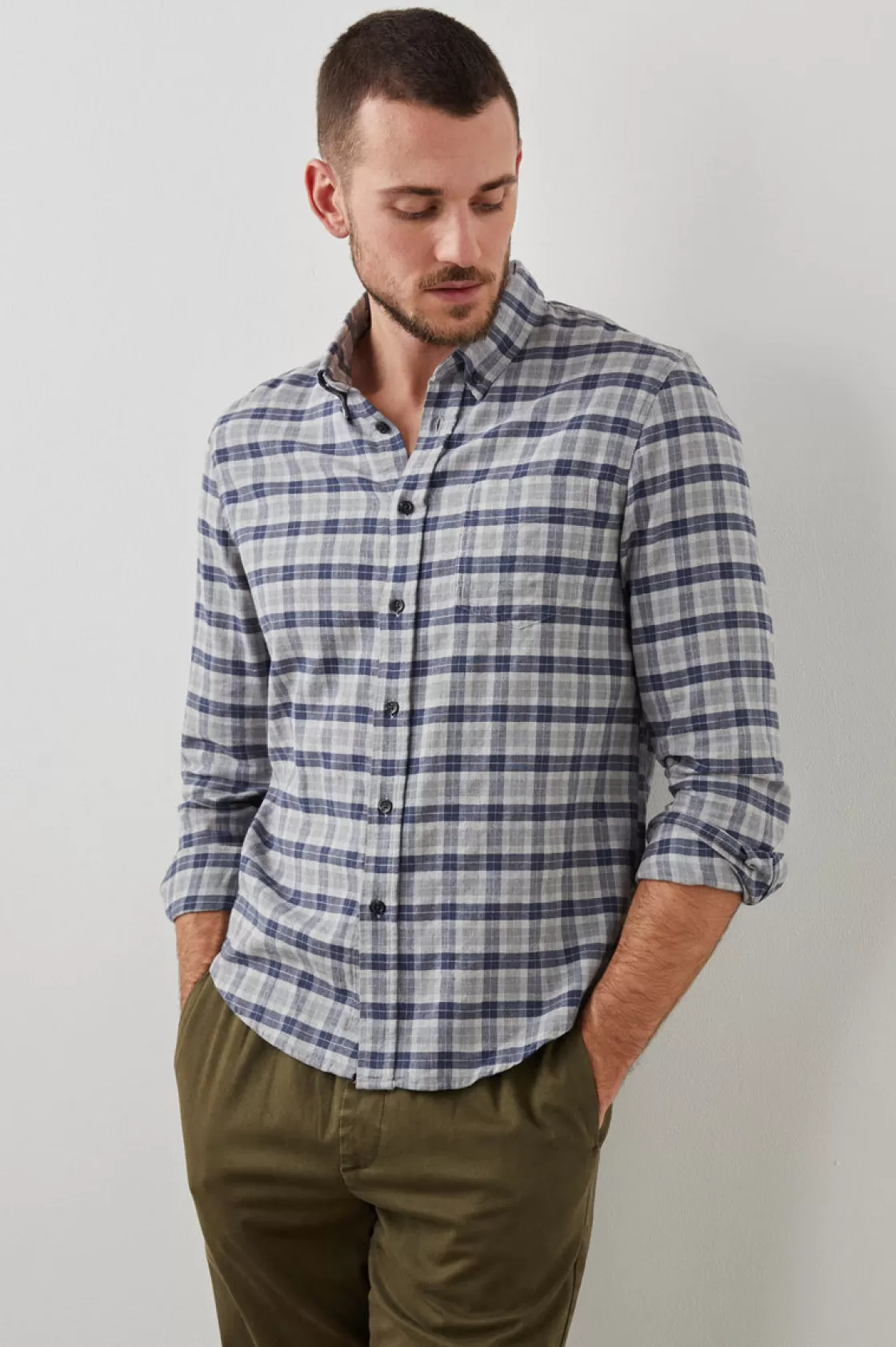 Rails REID SHIRT - FADED NAVY MELANGE | Plaids | Shirts