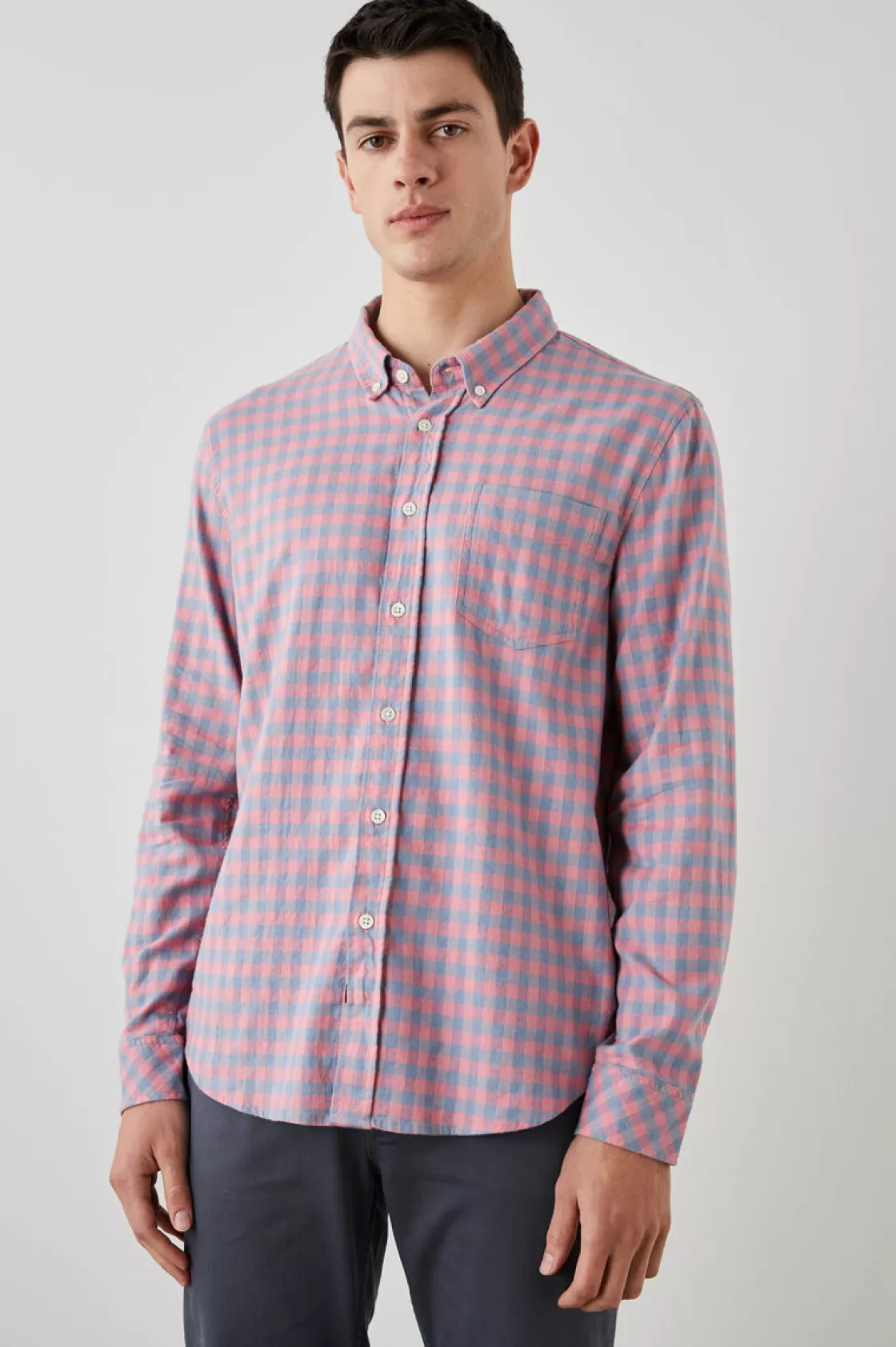 Rails REID SHIRT - MELON DENIM MELANGE | Plaids | Shirts