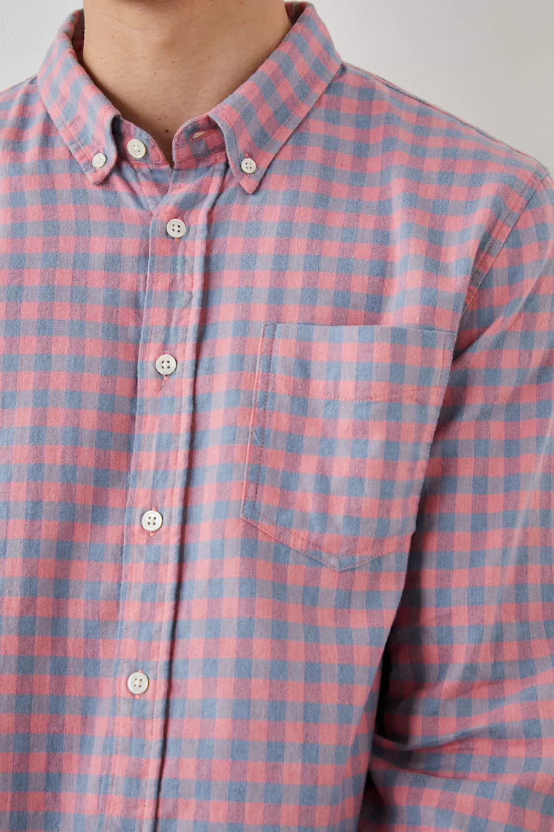 Rails REID SHIRT - MELON DENIM MELANGE | Plaids | Shirts