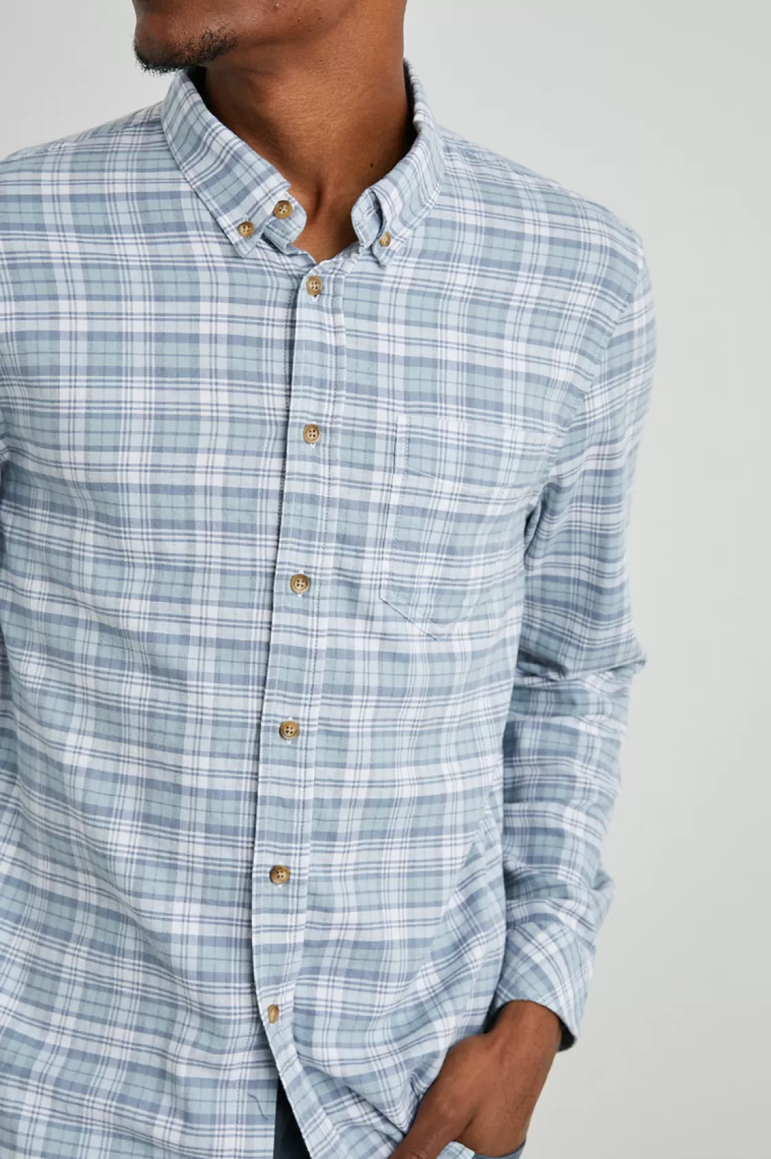 Rails REID SHIRT - SAGE GLASS WHITE | Plaids | Shirts