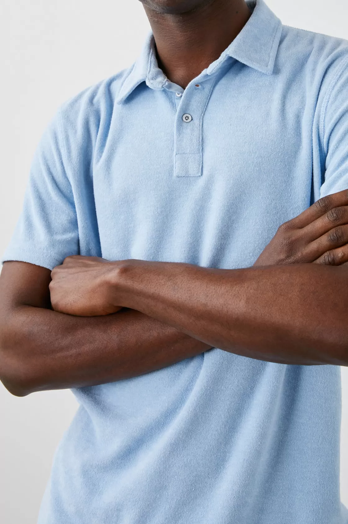 Rails RHEN POLO SHIRT - TERRY CHAMBRAY BLUE | T-Shirts & Polos