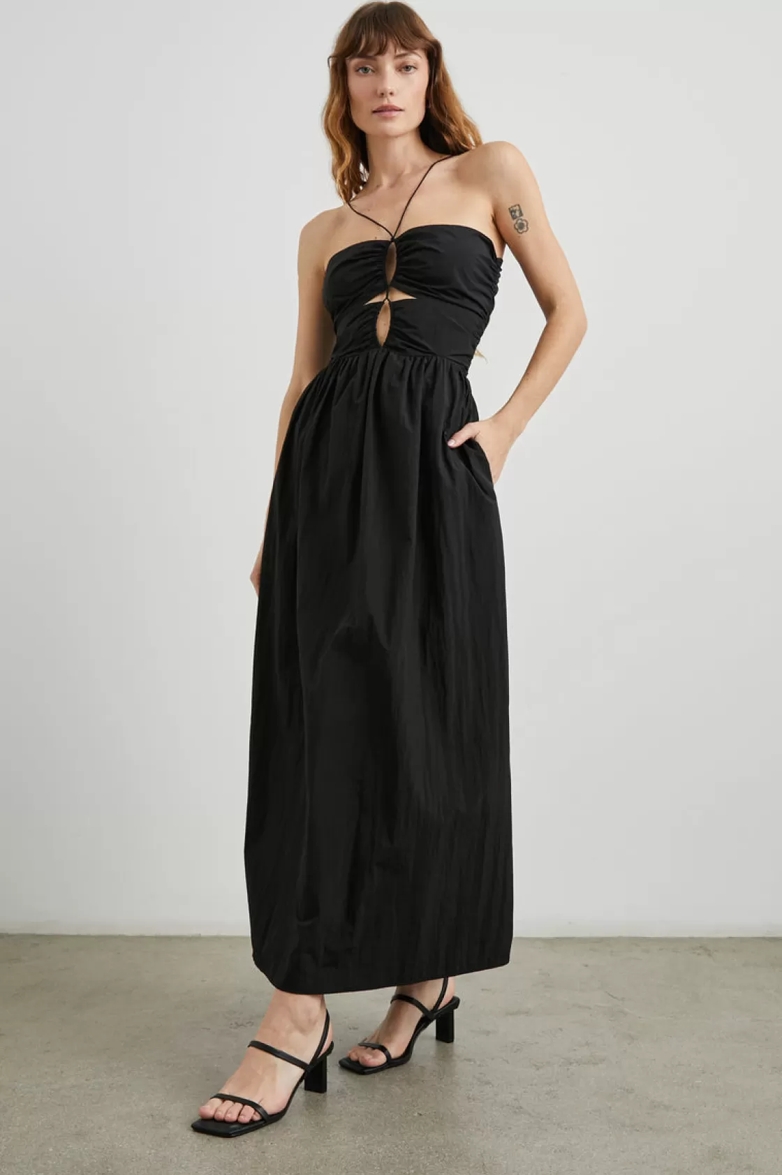 Rails SILVIA DRESS - BLACK NYLON | Women Rails Exclusives | The Event Edit