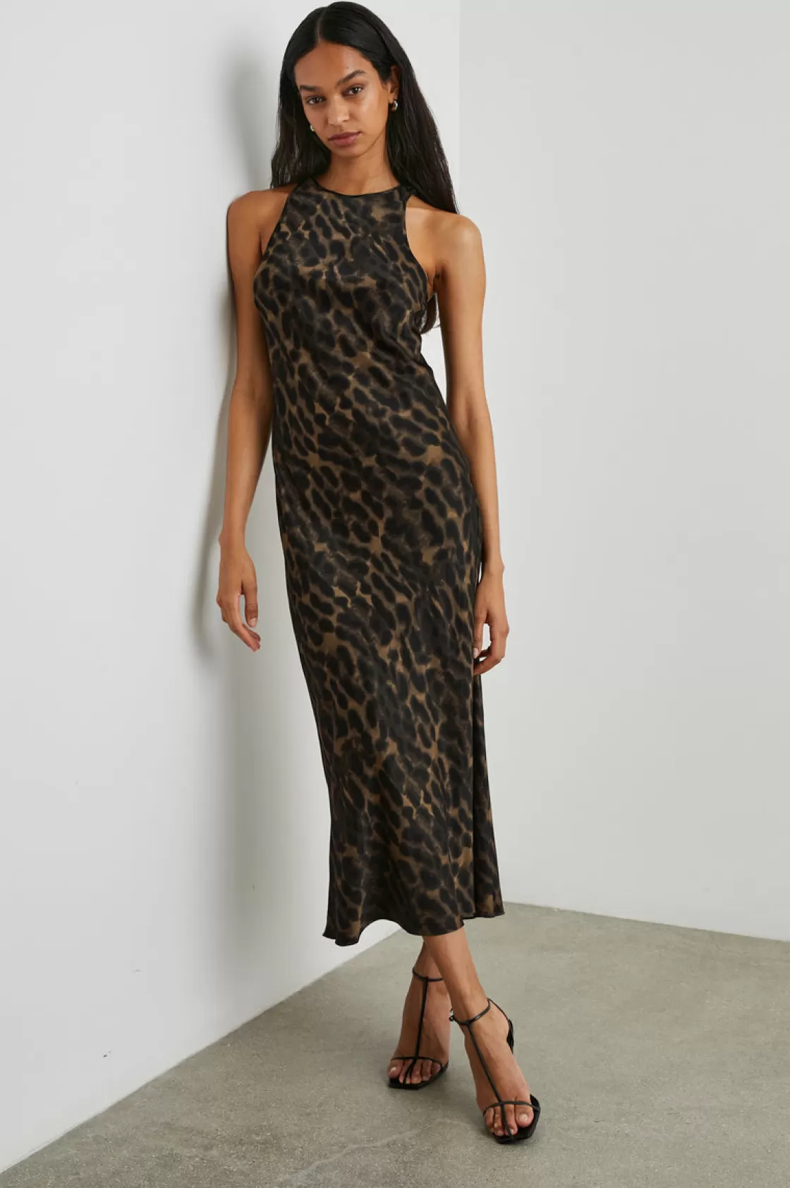 Rails SOLENE DRESS - UMBER LEOPARD | Women The Eco Collection | Satin Collection