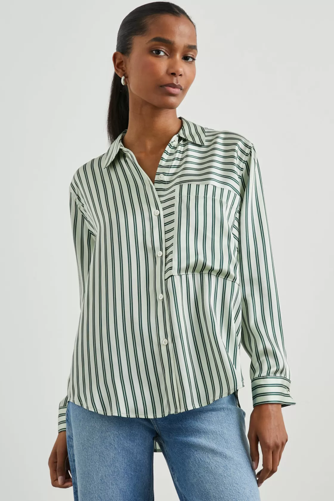 Rails SPENCER SHIRT - EDEN STRIPE | Women Satin Collection | Tops