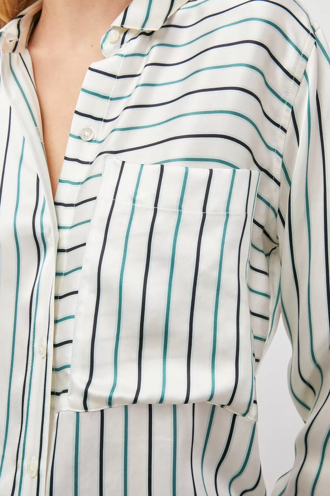 Rails SPENCER SHIRT - VERA STRIPE | Women Satin Collection