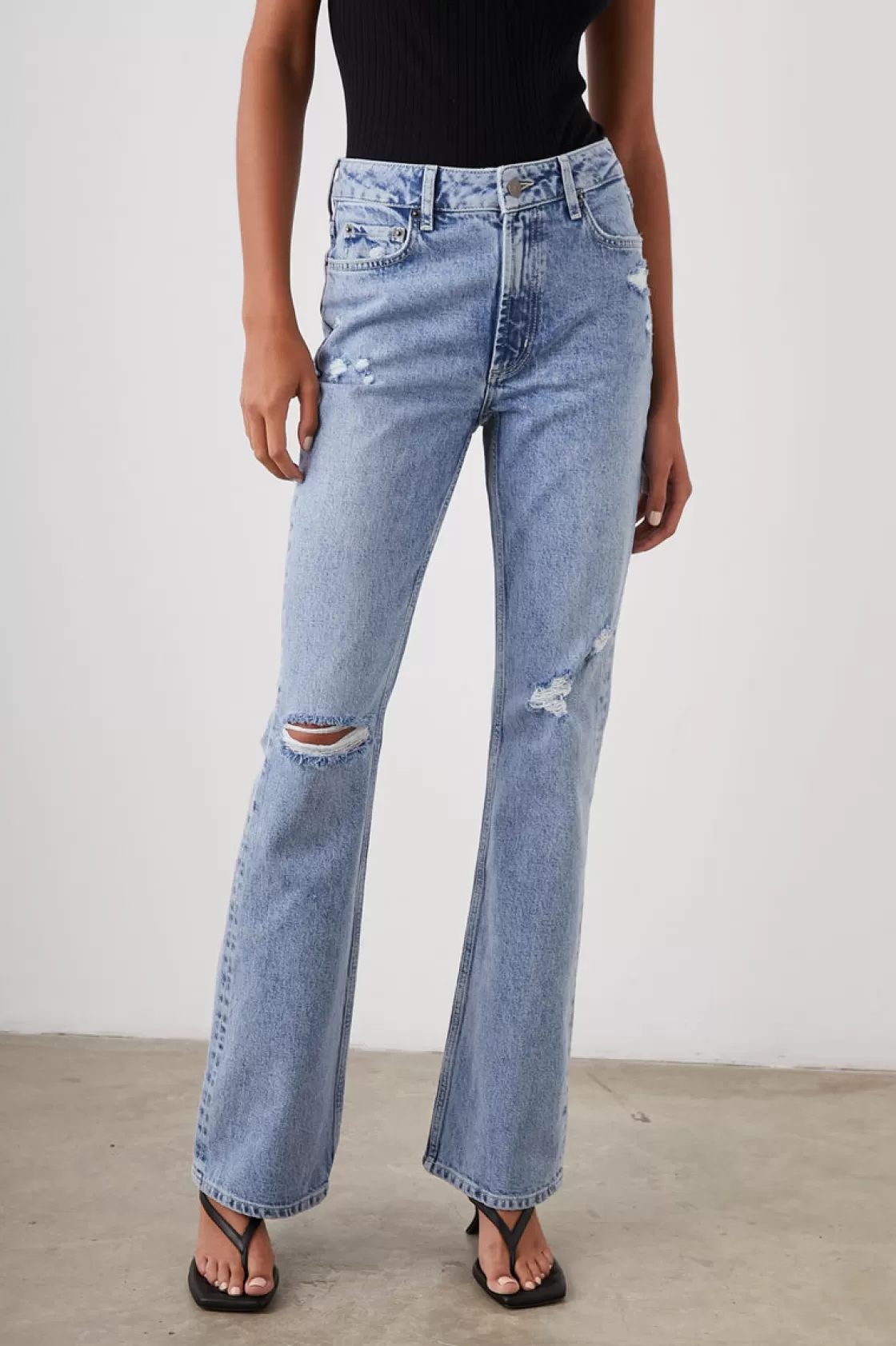 Rails SUNSET SLIM FLARE - BLUEBELL DISTRESS | Women Denim