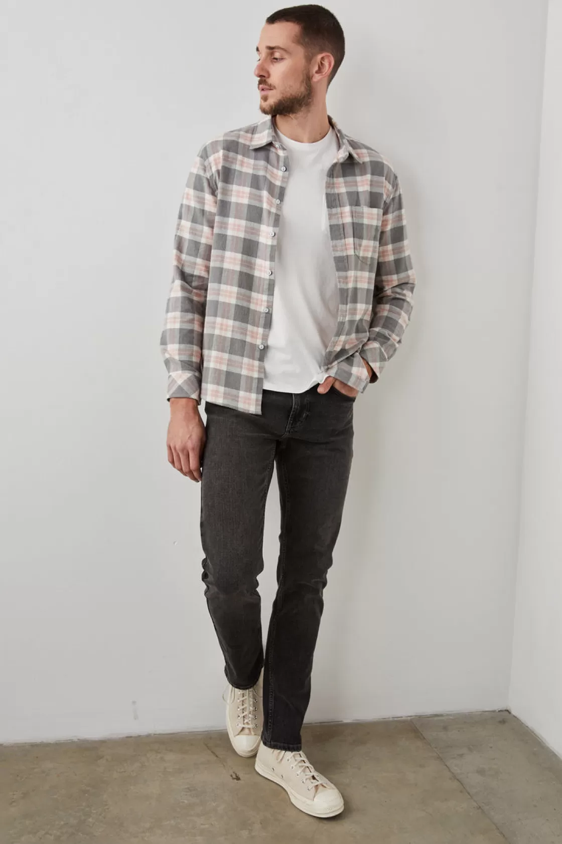 Rails SUSSEX SHIRT - CHARCOAL HEATHER PRAWN | Plaids | Shirts