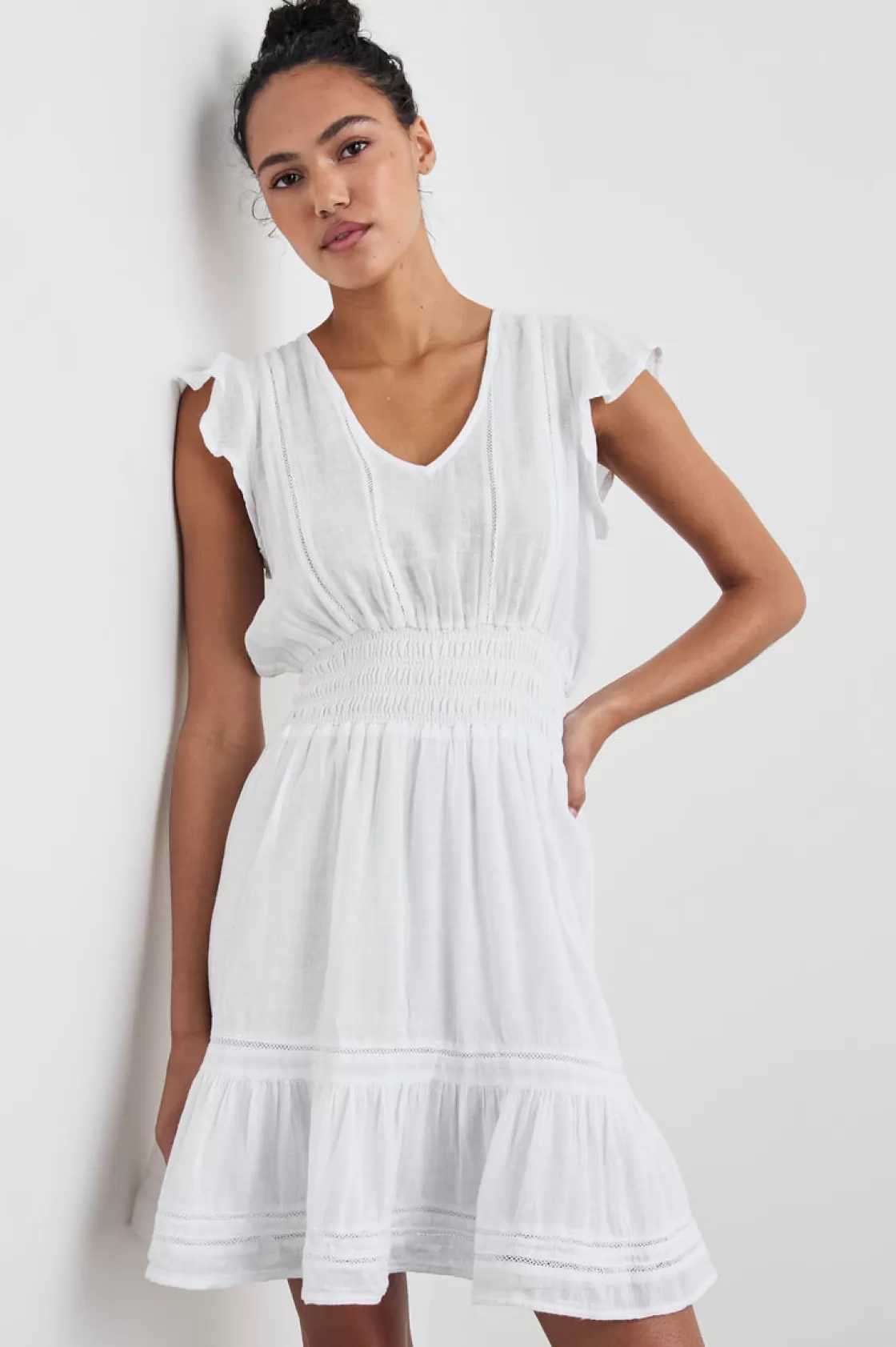 Rails TARA DRESS - WHITE LACE DETAIL | Women Summer Collection | The Eco Collection