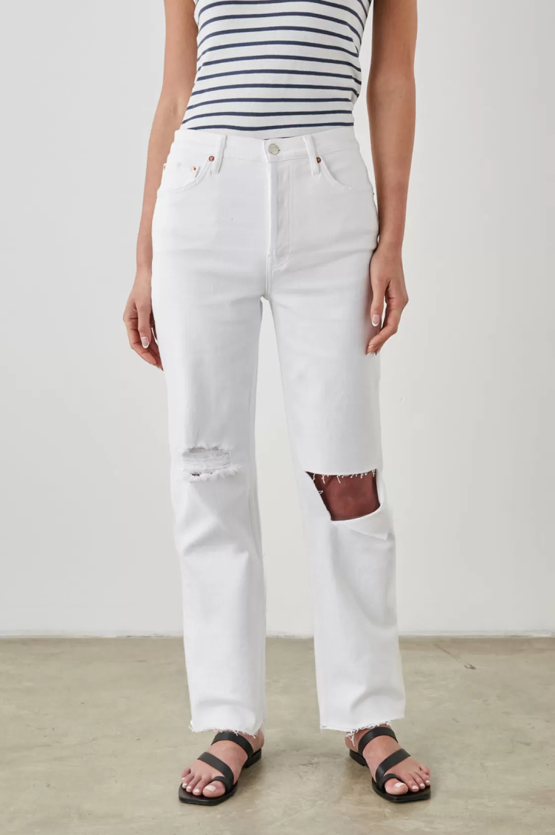 Rails TOPANGA STRAIGHT - SALT WHITE DISTRESS | Women Denim