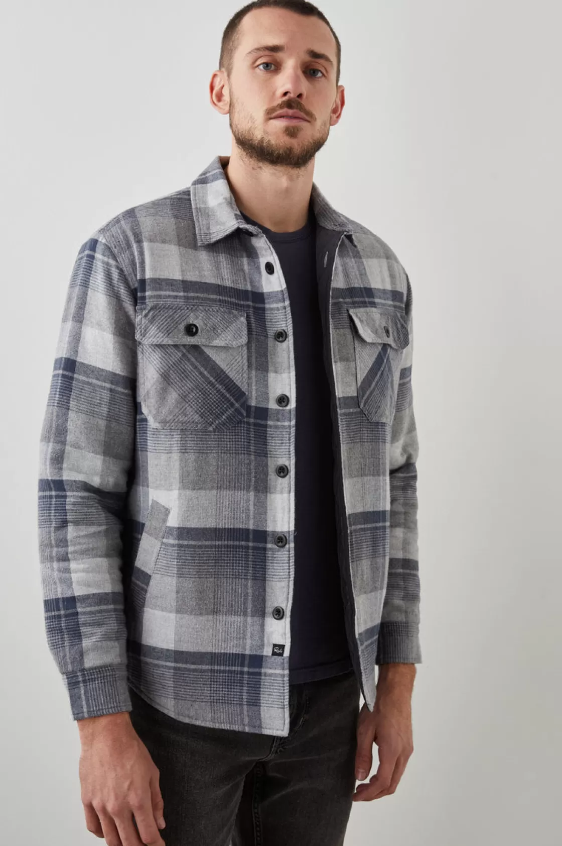 Rails WORTHING JACKET - SLATE MIST HEATHER | Plaids | Jackets & Coats