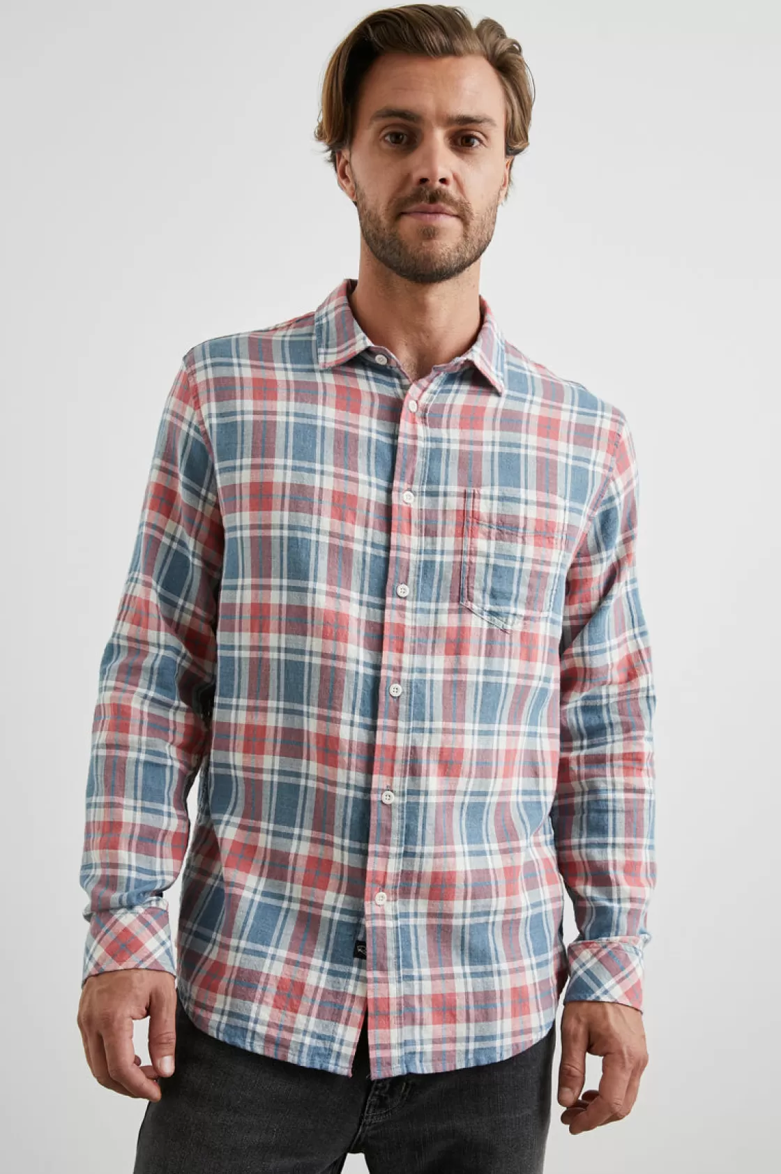 Rails WYATT SHIRT - INDIGO MELANGE ROSE | Plaids | The Wyatt Edit