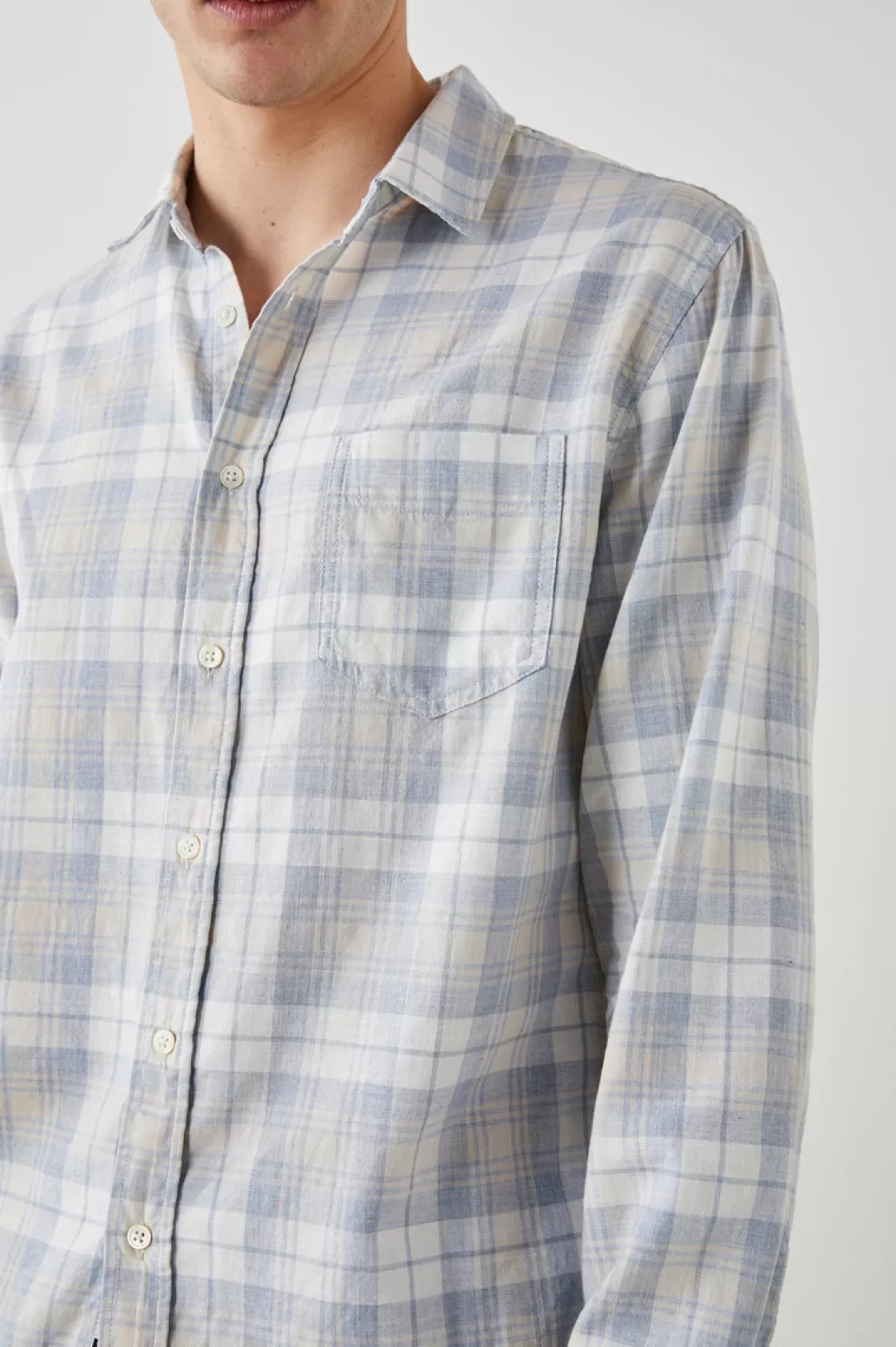 Rails WYATT SHIRT - MIRROR CREAM MELANGE | Plaids | The Wyatt Edit