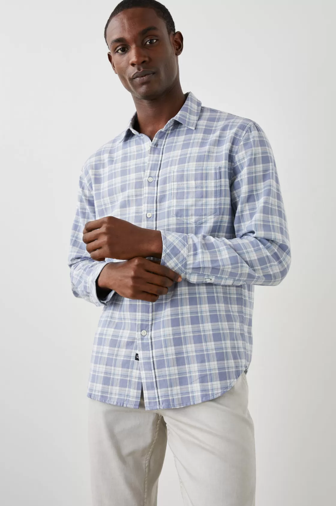 Rails WYATT SHIRT - SEAGLASS WHITE TOPAZ | Plaids | The Eco Collection