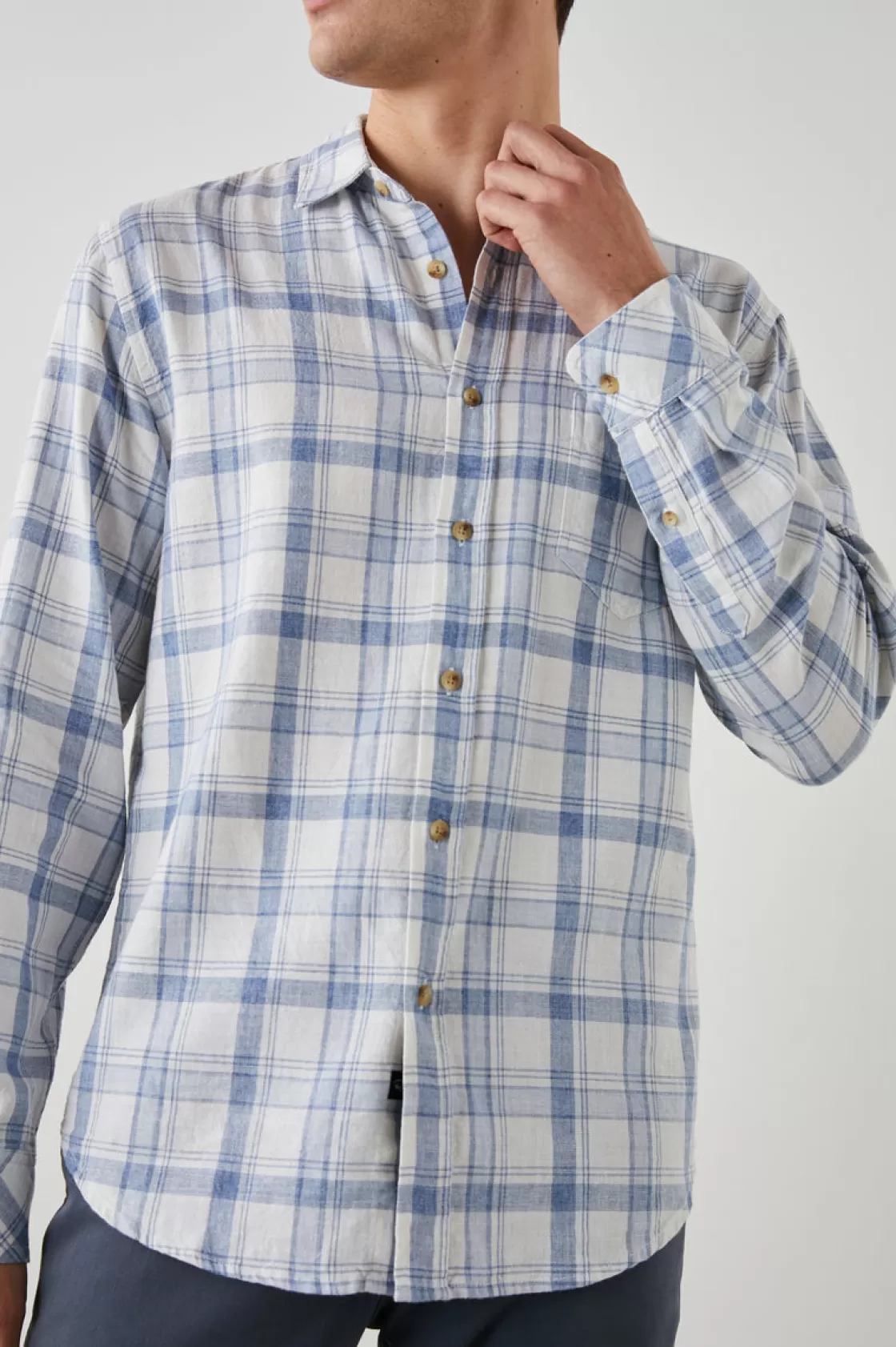 Rails WYATT SHIRT - WHITE DENIM HEATHER | Plaids | The Wyatt Edit