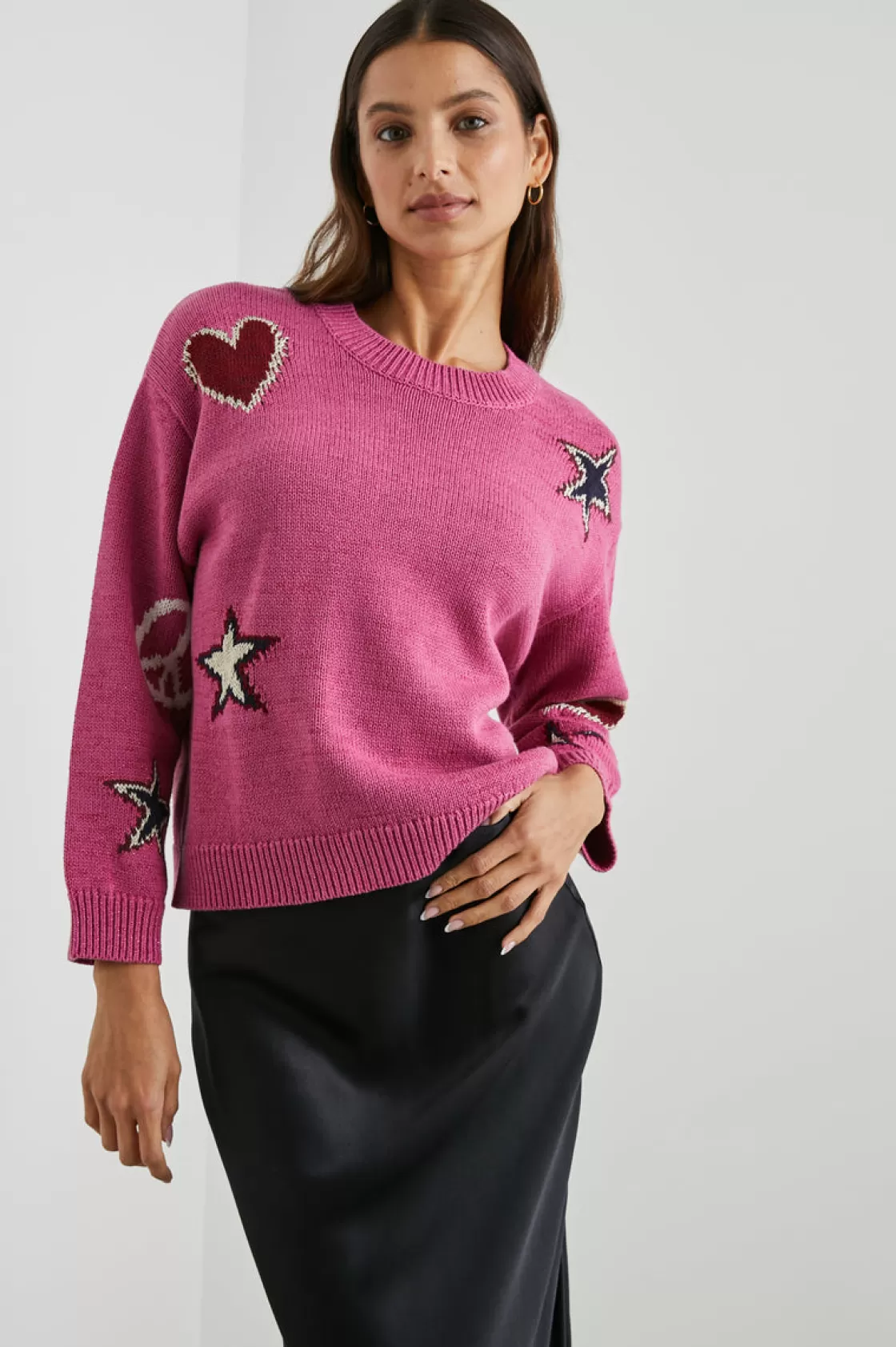 Rails ZOEY SWEATER - PINK MULTI | Women Sweaters